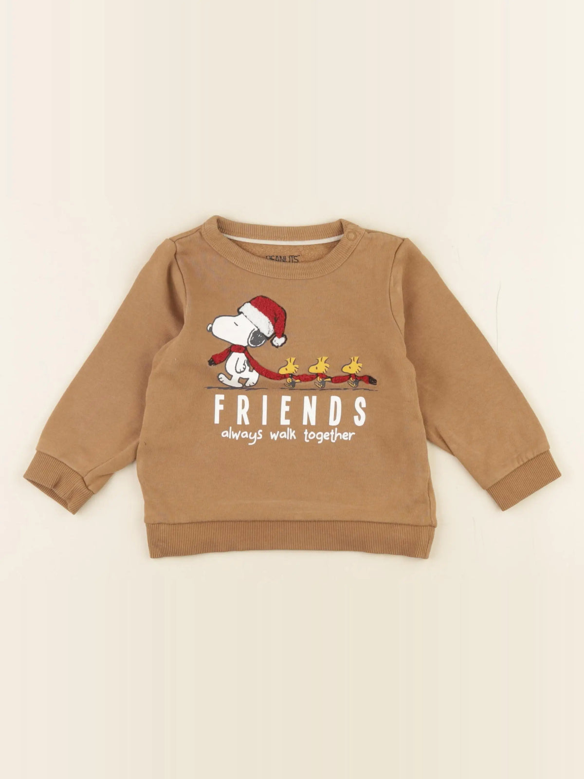 H&M - sweat coton marron - 24 mois