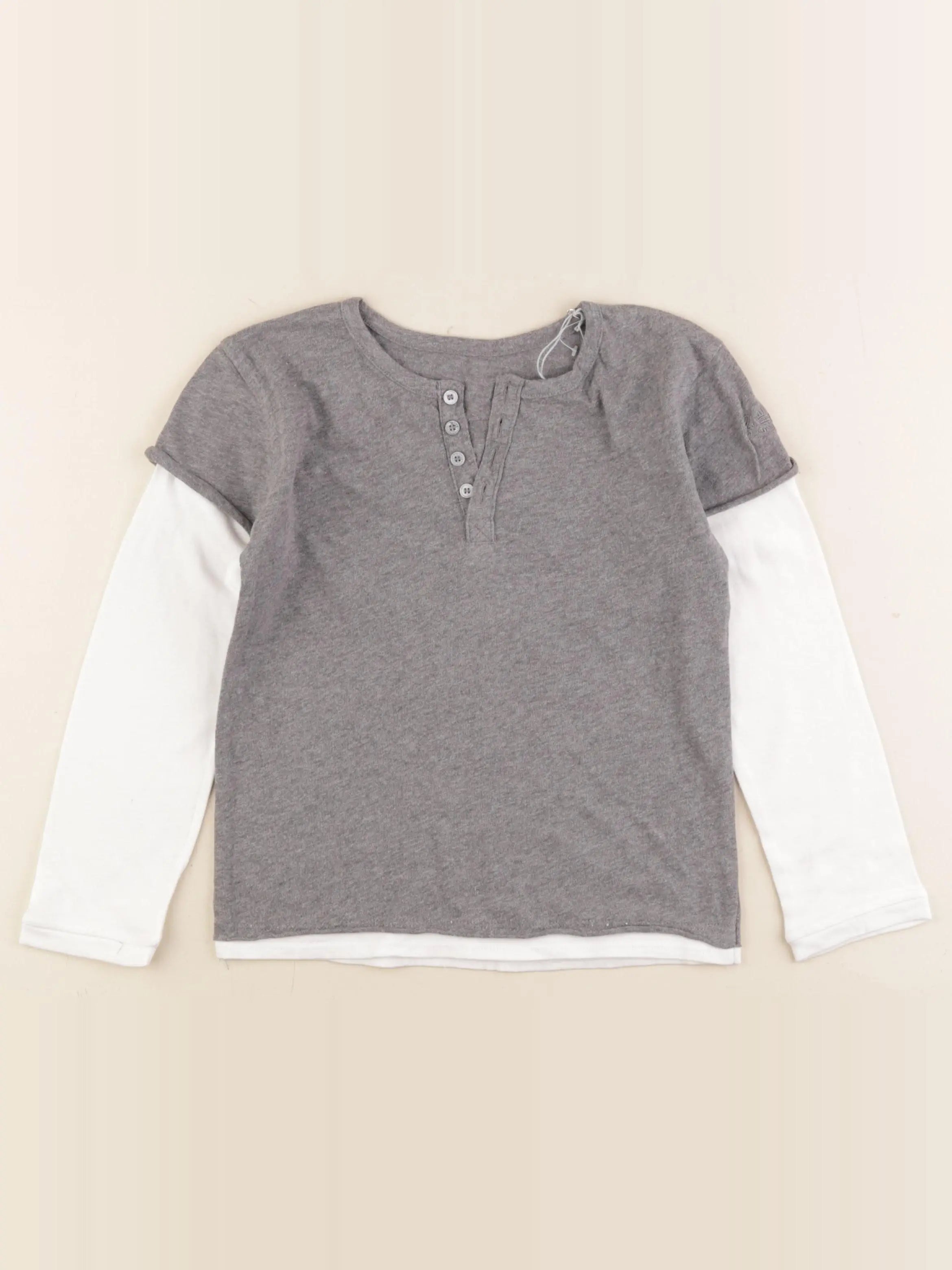 Zadig & Voltaire - tee-shirt imprimé au dos blanc, gris - 6 ans