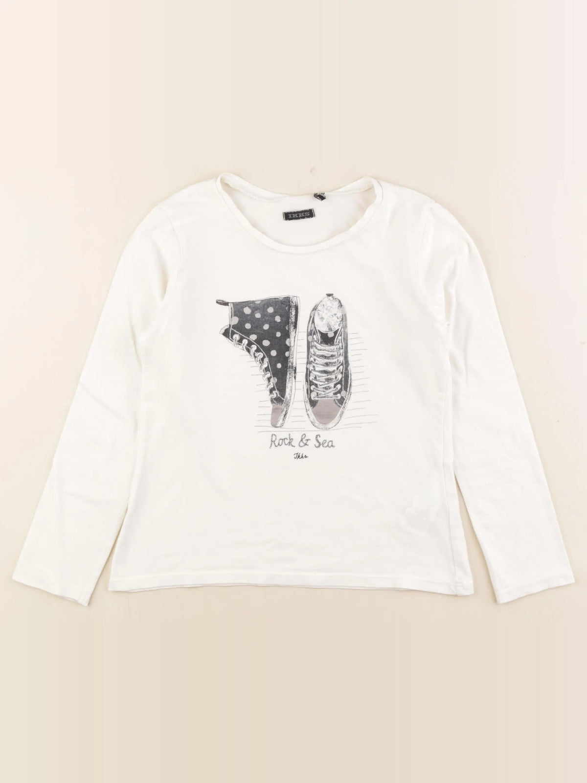 IKKS - tee-shirt blanc - 8 ans