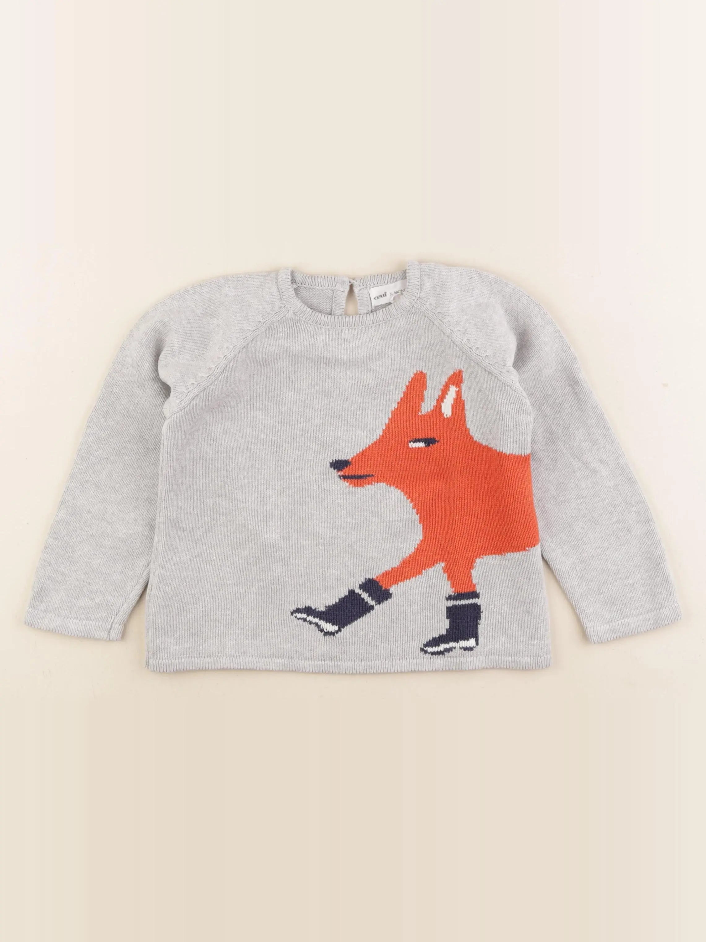 Monoprix X Oeuf - pull gris - 24/36 mois