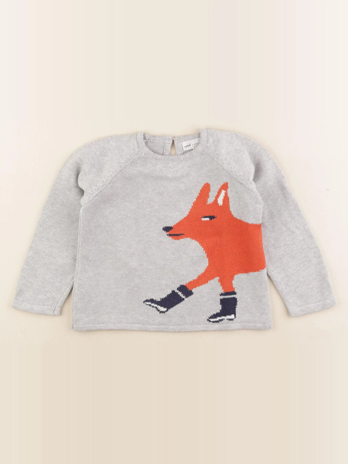 Monoprix X Oeuf - pull gris - 24/36 mois