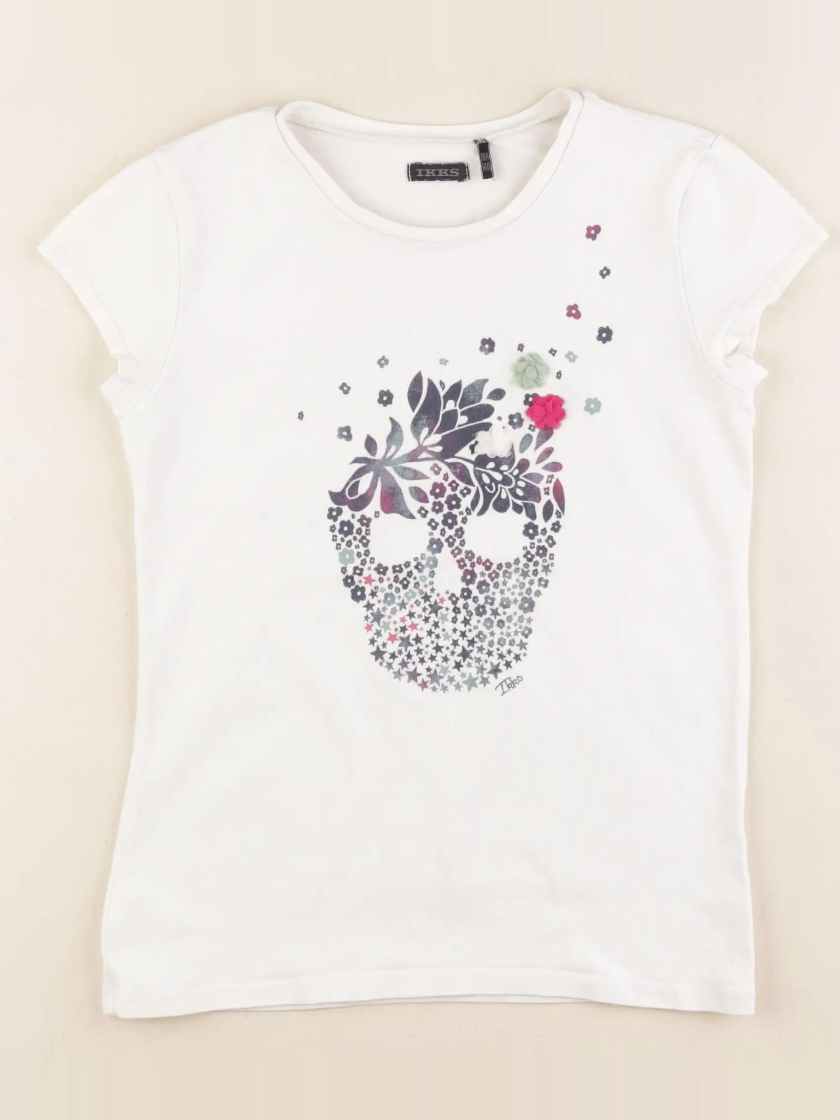 IKKS - tee-shirt blanc - 10 ans