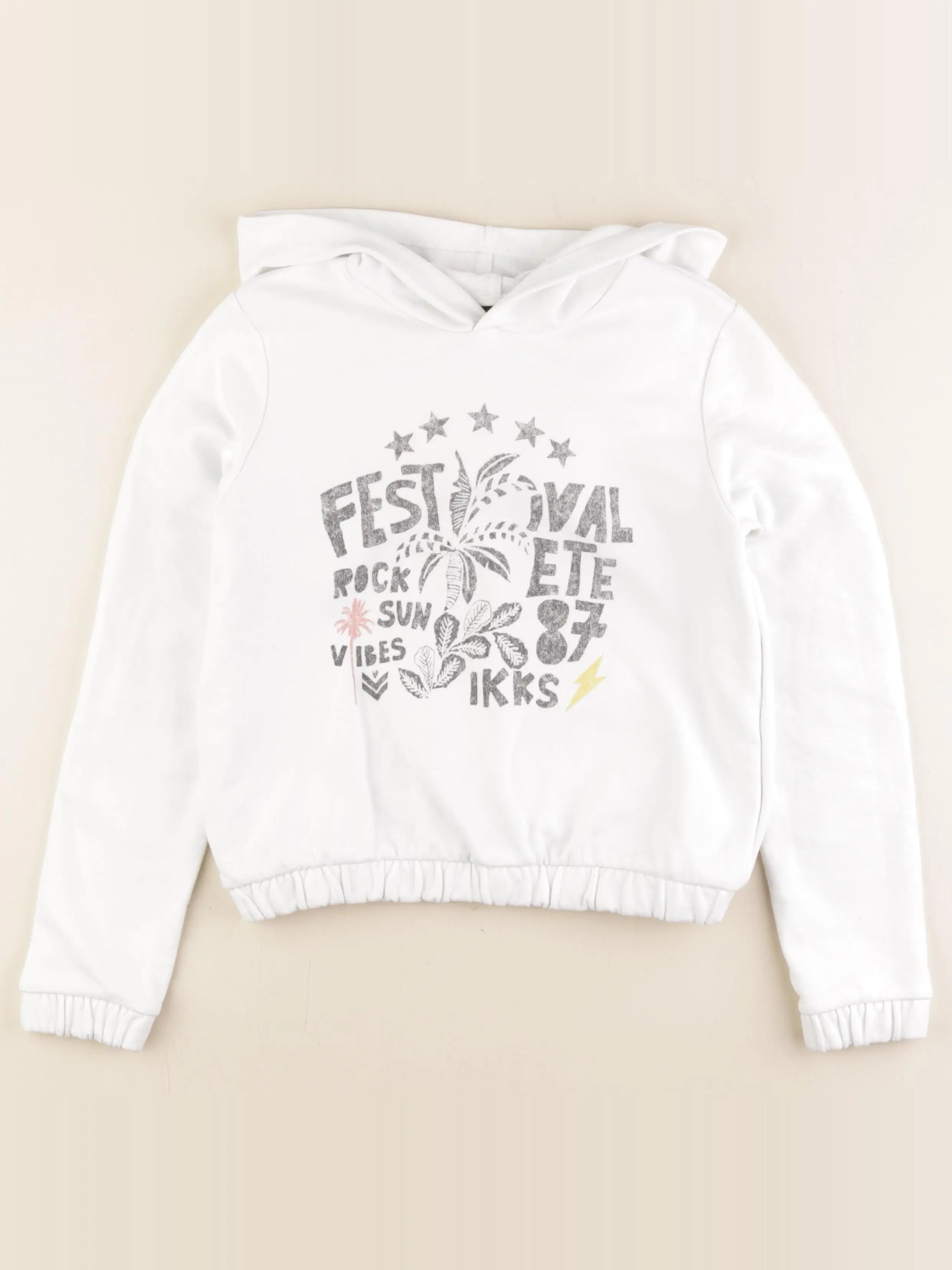 IKKS - sweat blanc - 10 ans