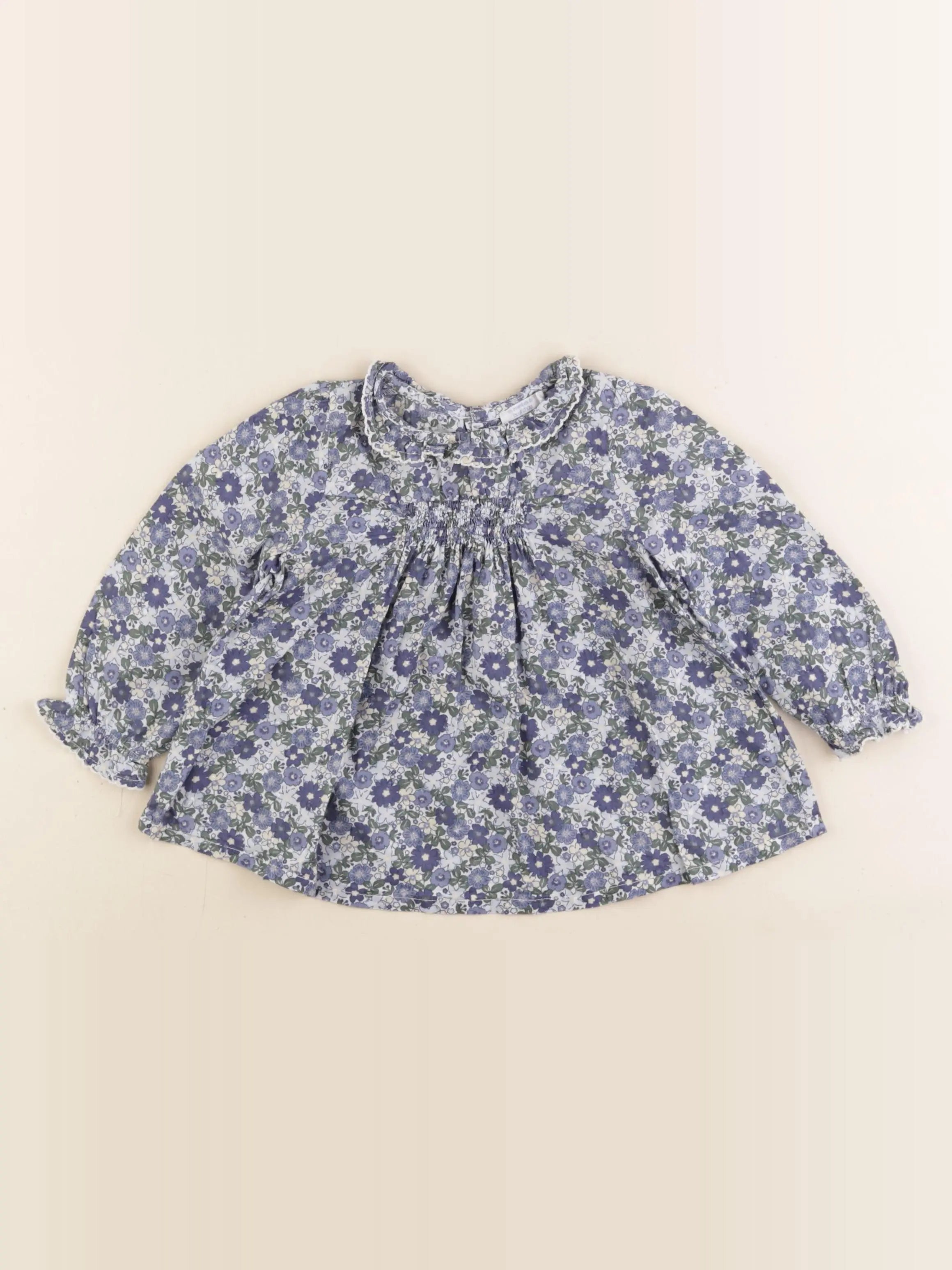 Boutchou - blouse bleu - 18 mois