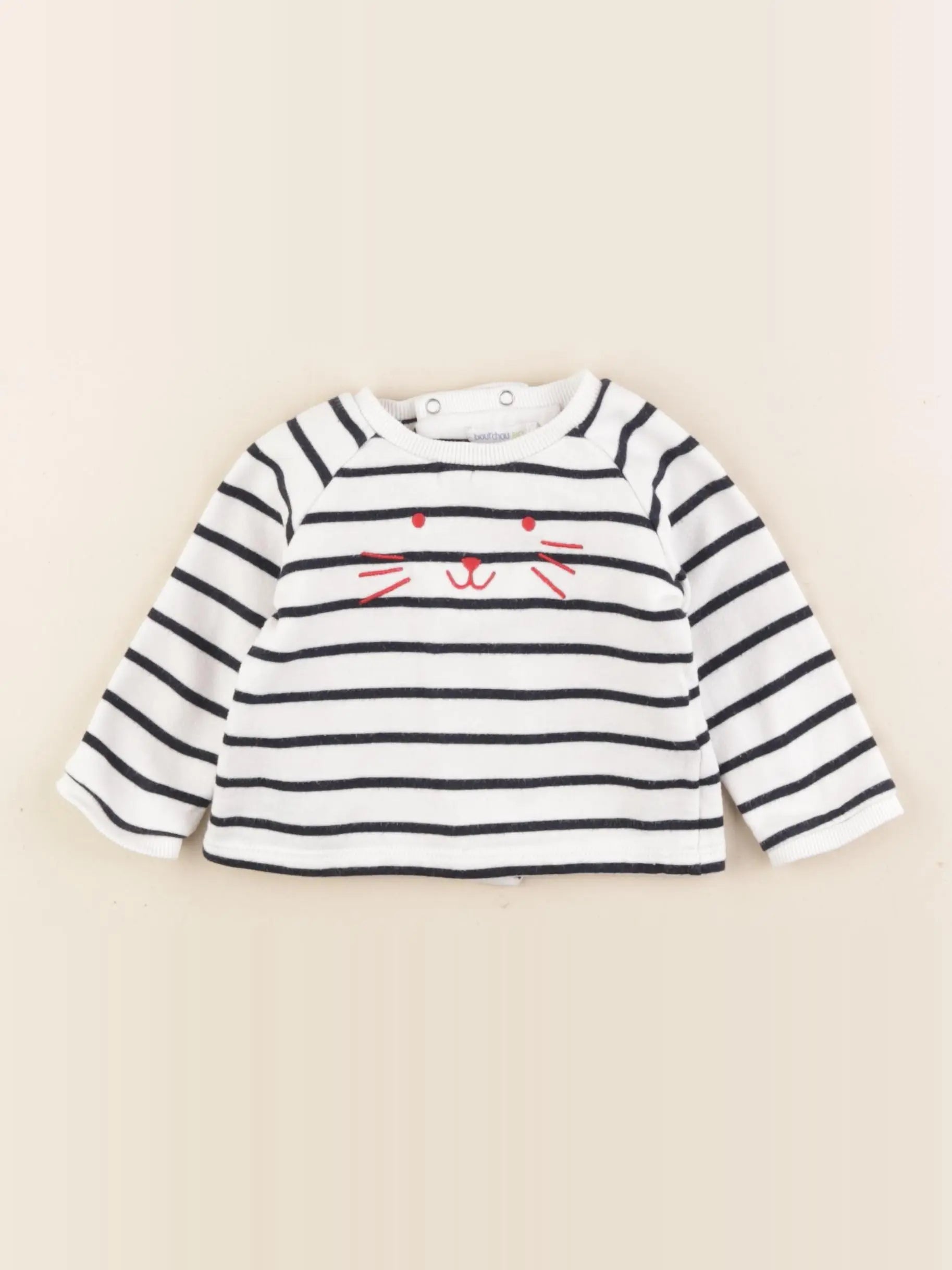 Boutchou - sweat blanc - 6 mois