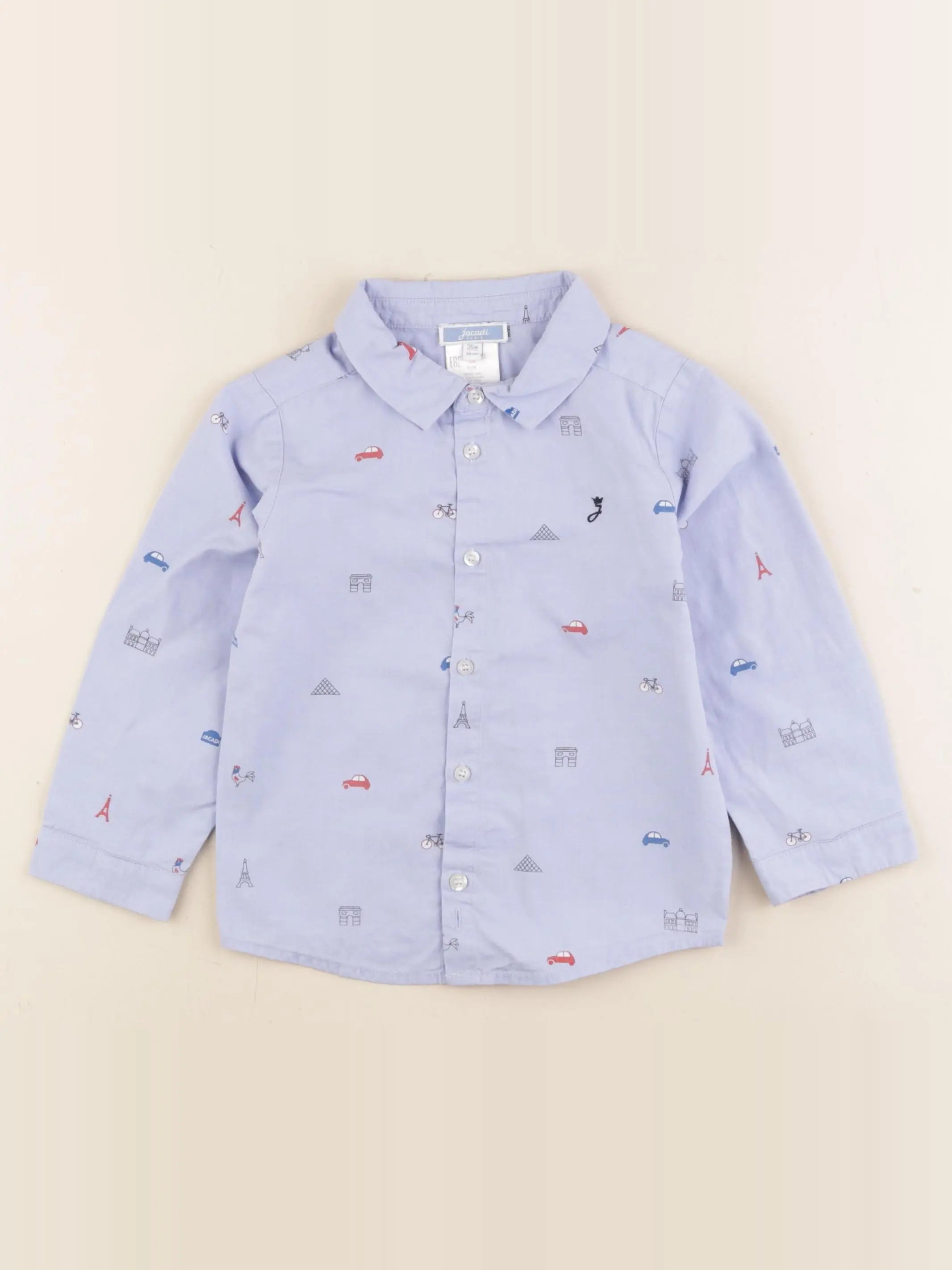 Jacadi - chemise bleu - 36 mois