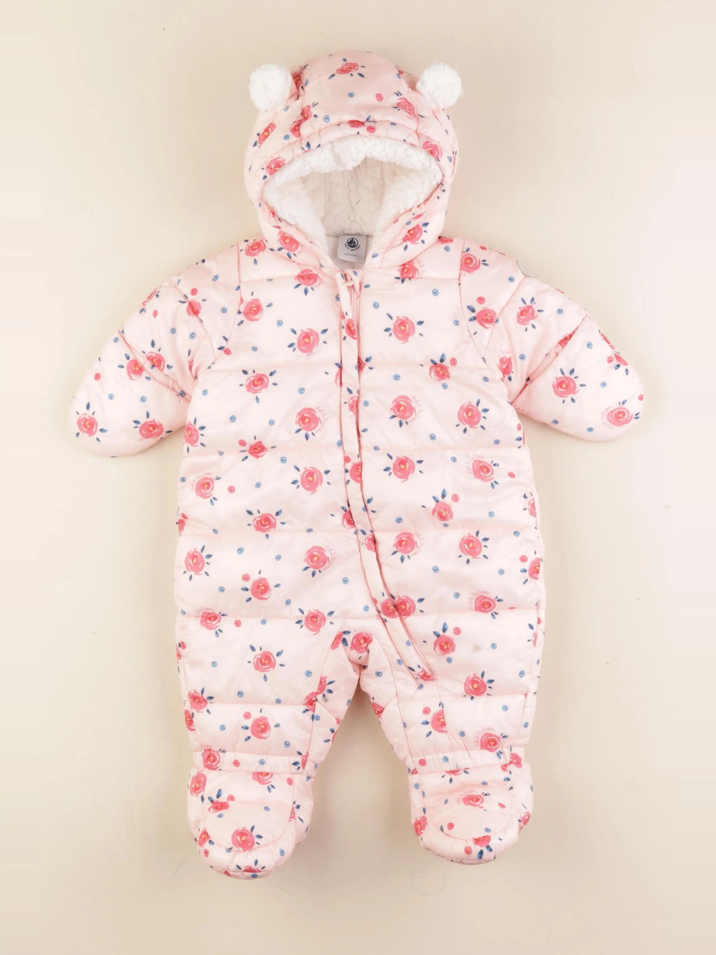 Petit Bateau - combi-pilote rose - 3 mois