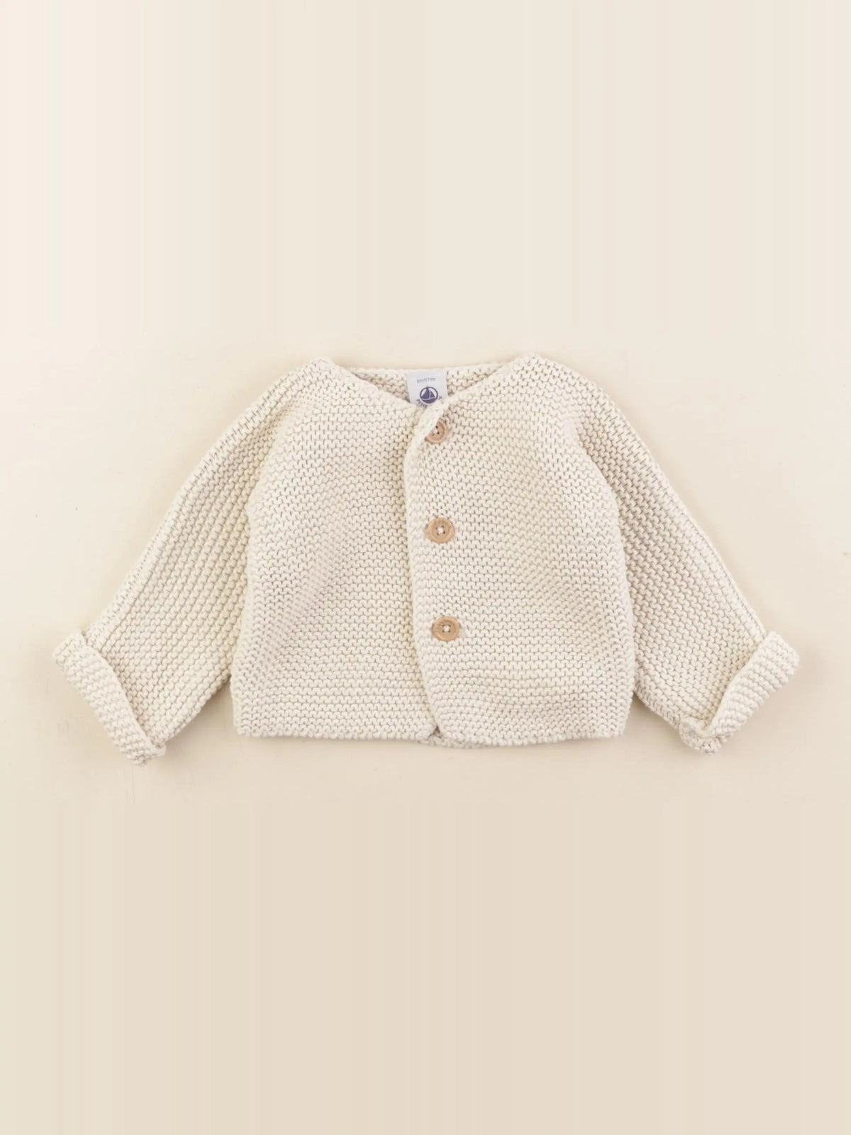 Petit Bateau - gilet beige - 6 mois