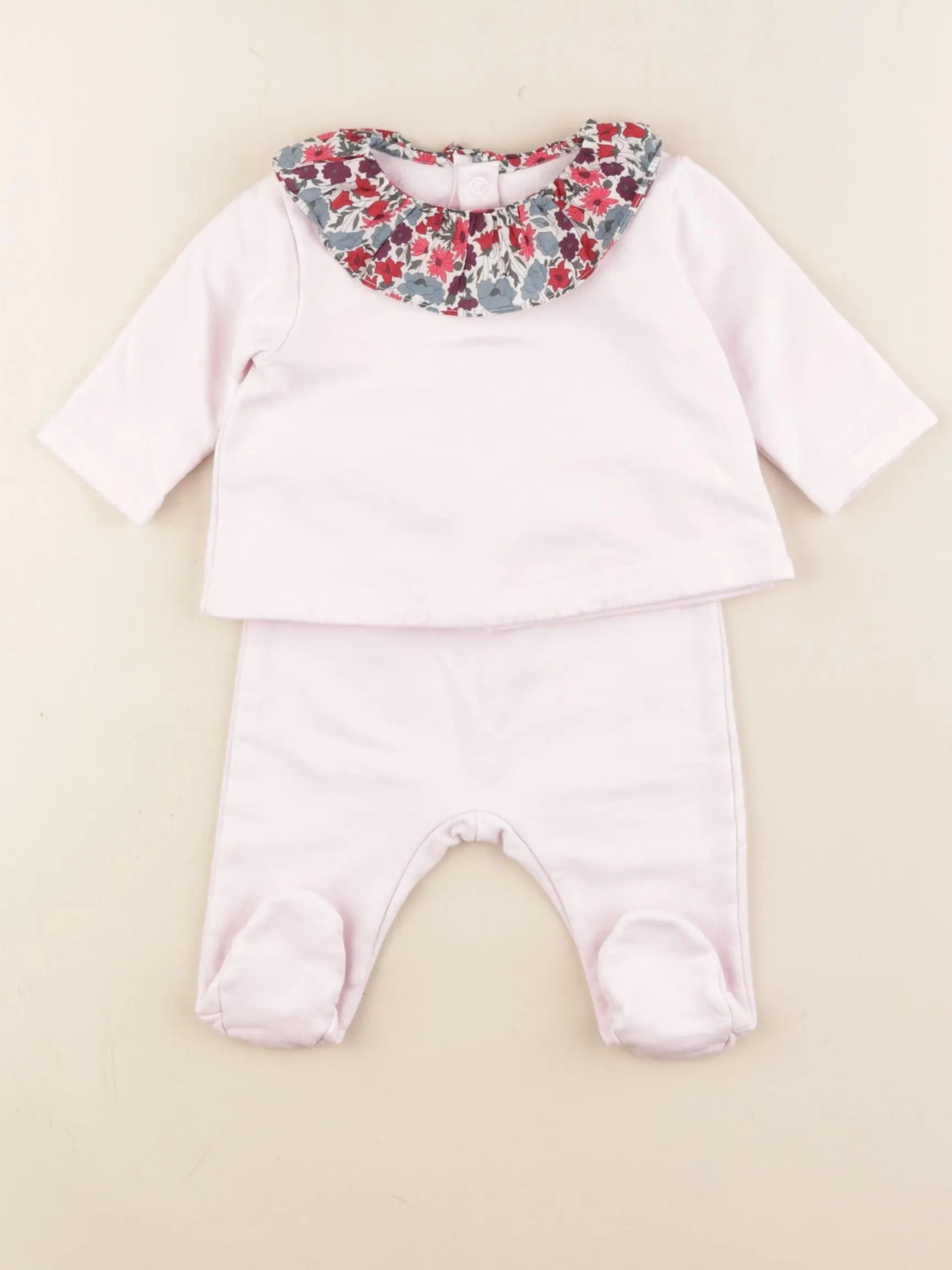 Jacadi - pyjama coton rose - 3 mois