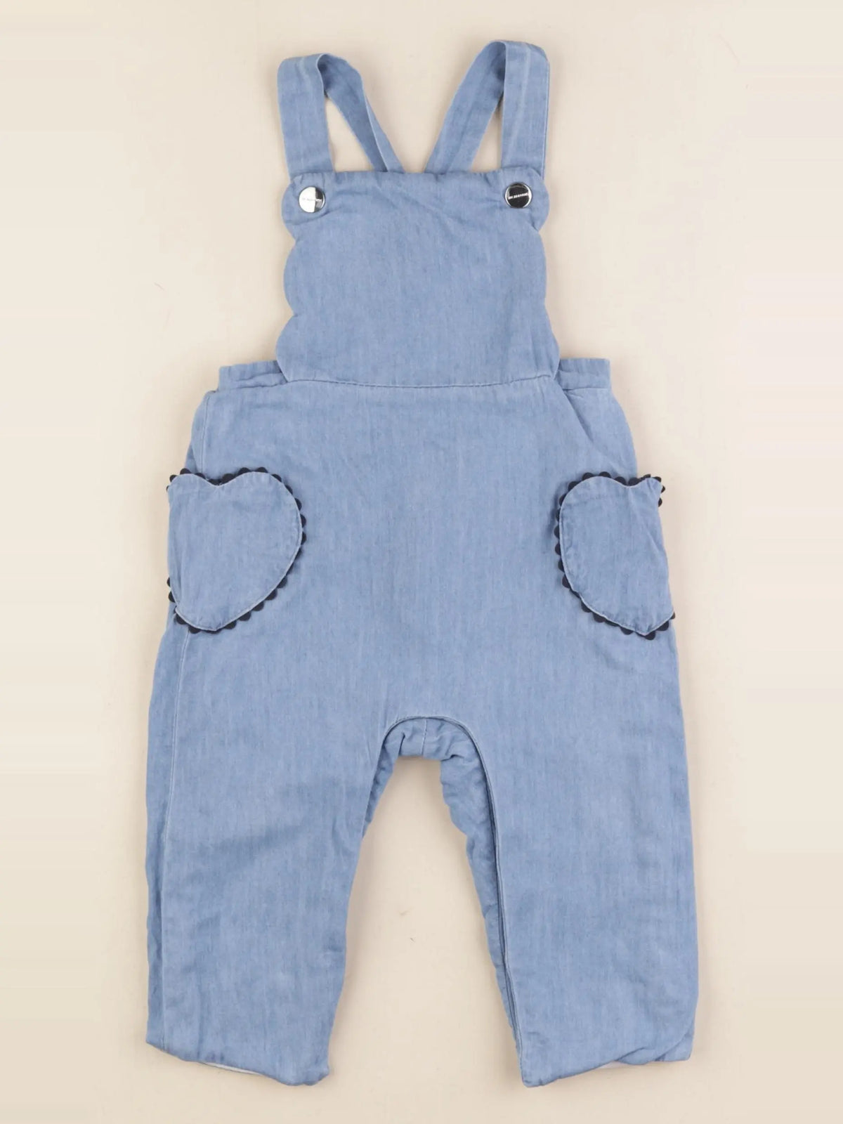 Jacadi - salopette doublé bleu - 12 mois