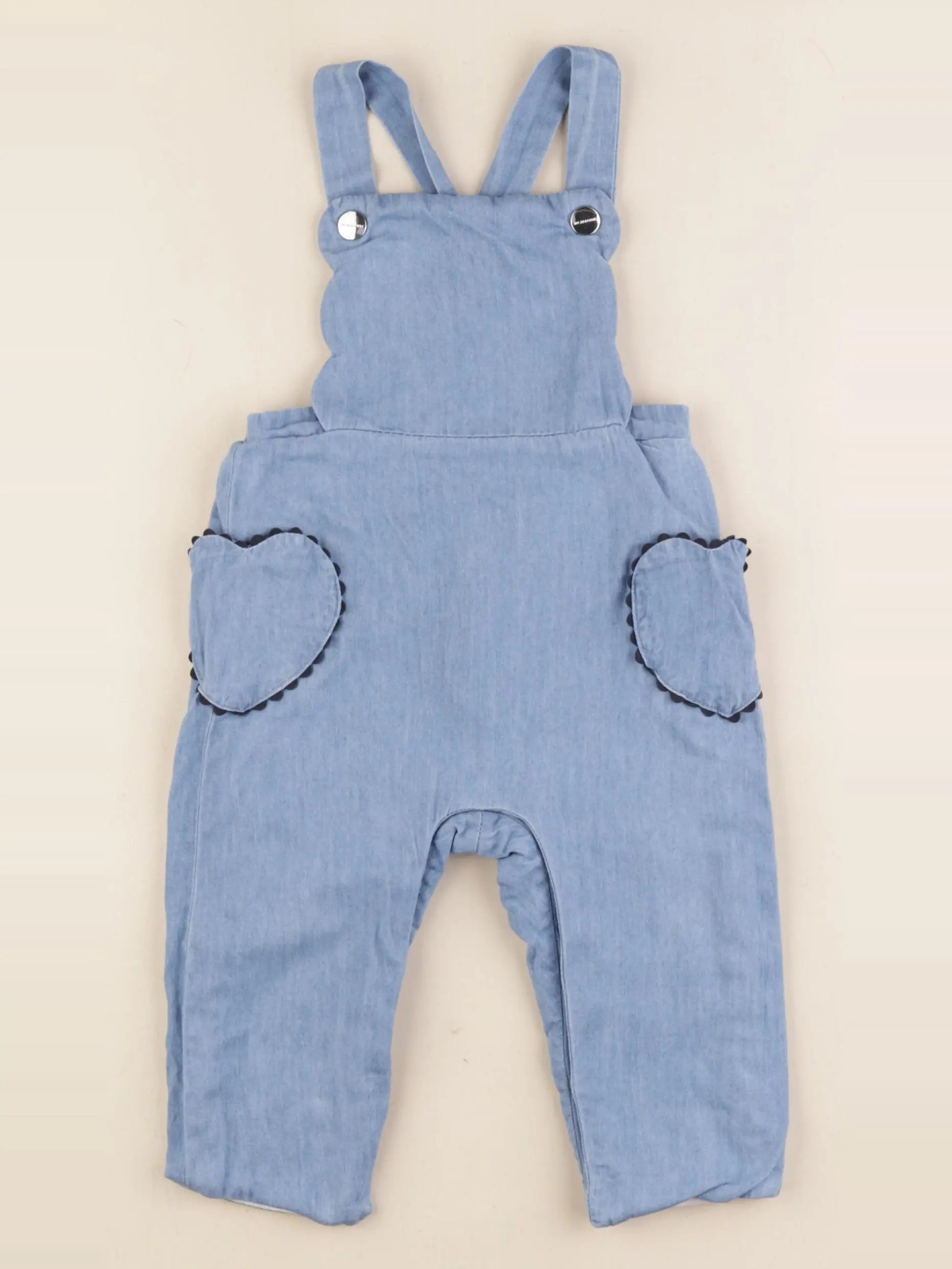 Jacadi - salopette doublé bleu - 12 mois