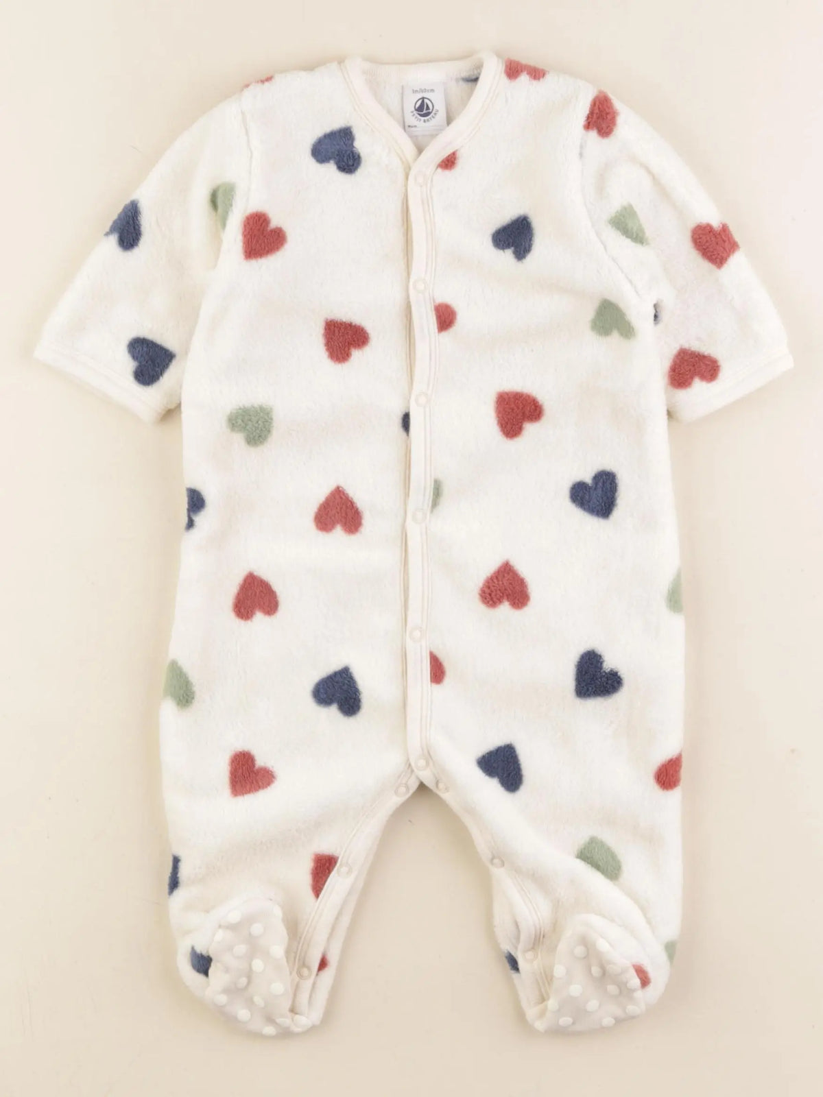Petit Bateau - pyjama velours multicolore - 3 mois