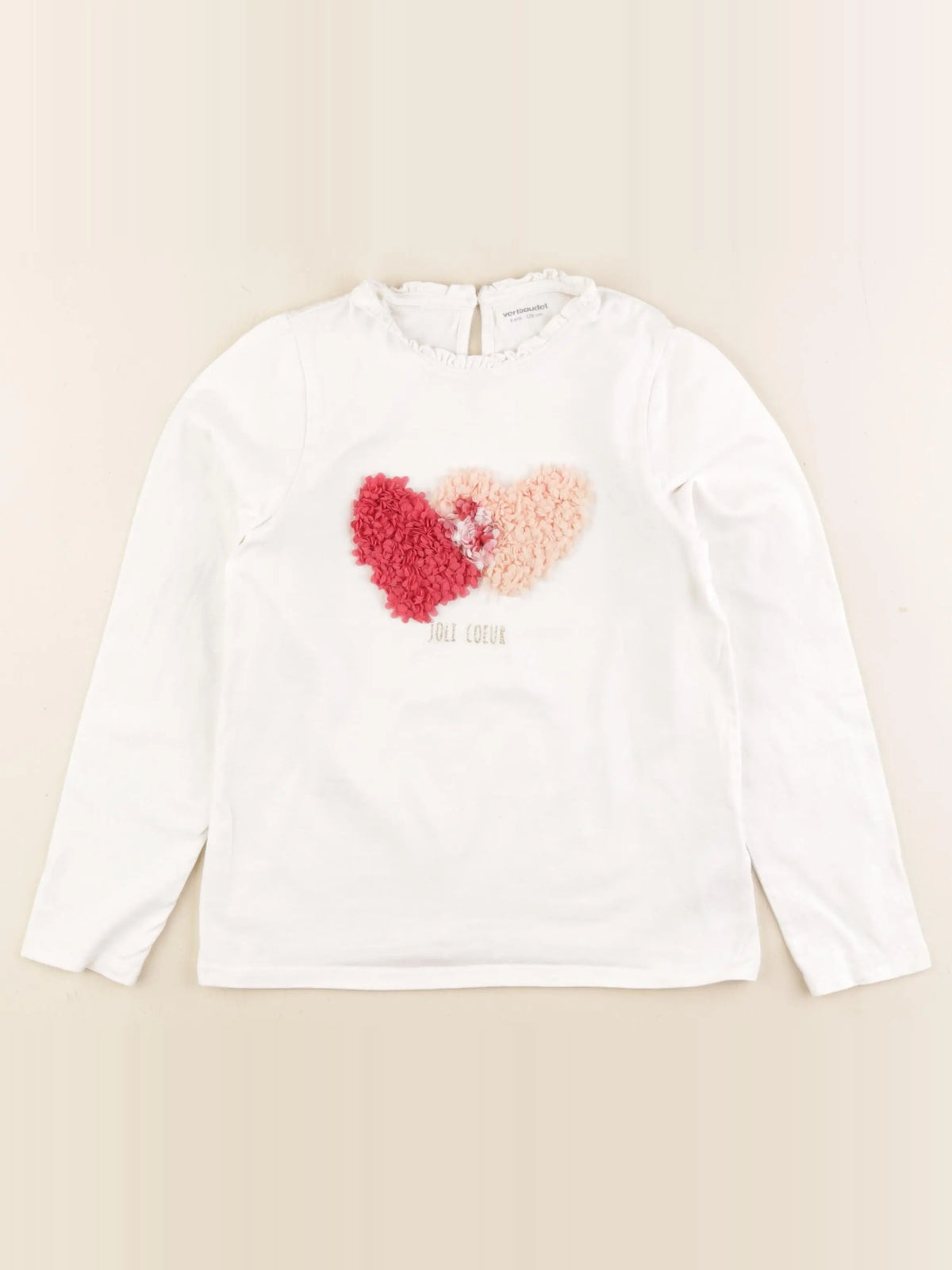 Vertbaudet - tee-shirt blanc - 8 ans