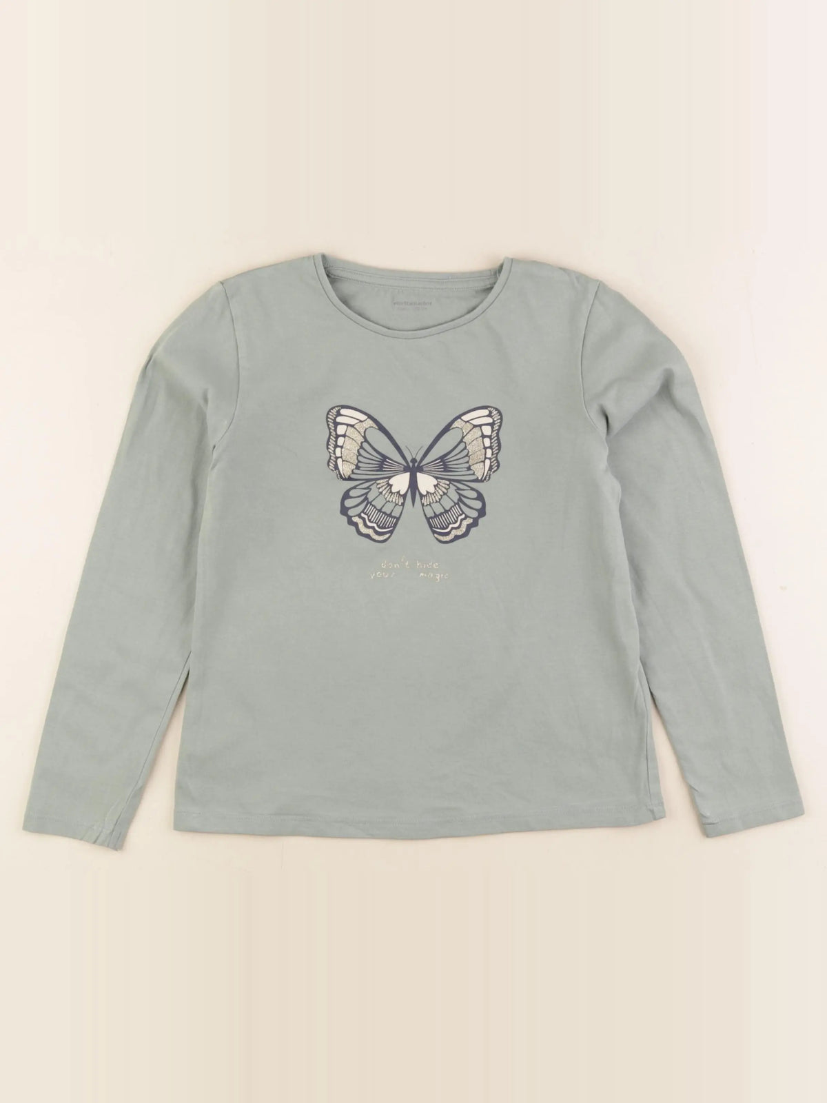 Vertbaudet - tee-shirt vert - 8 ans