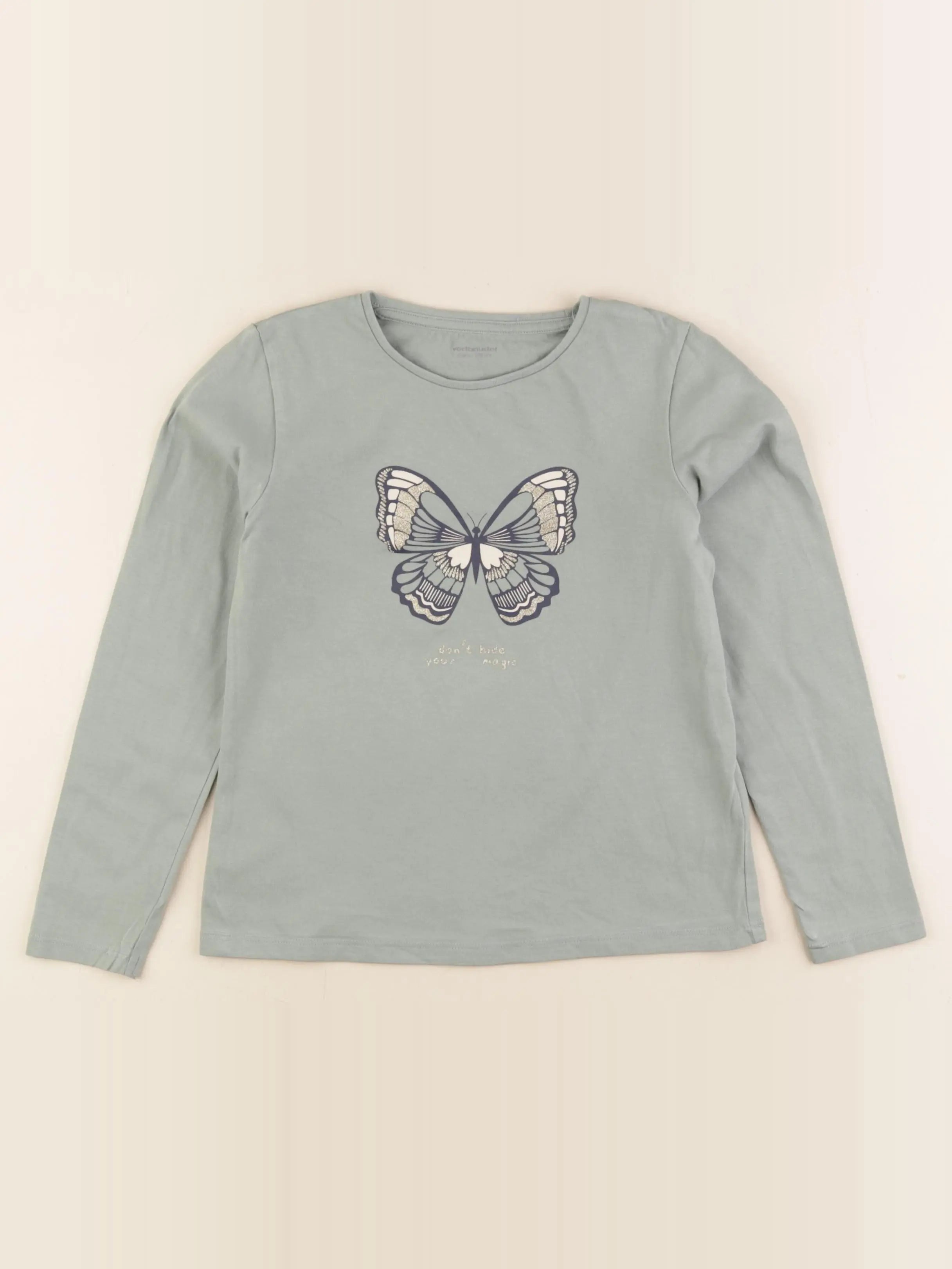 Vertbaudet - tee-shirt vert - 8 ans