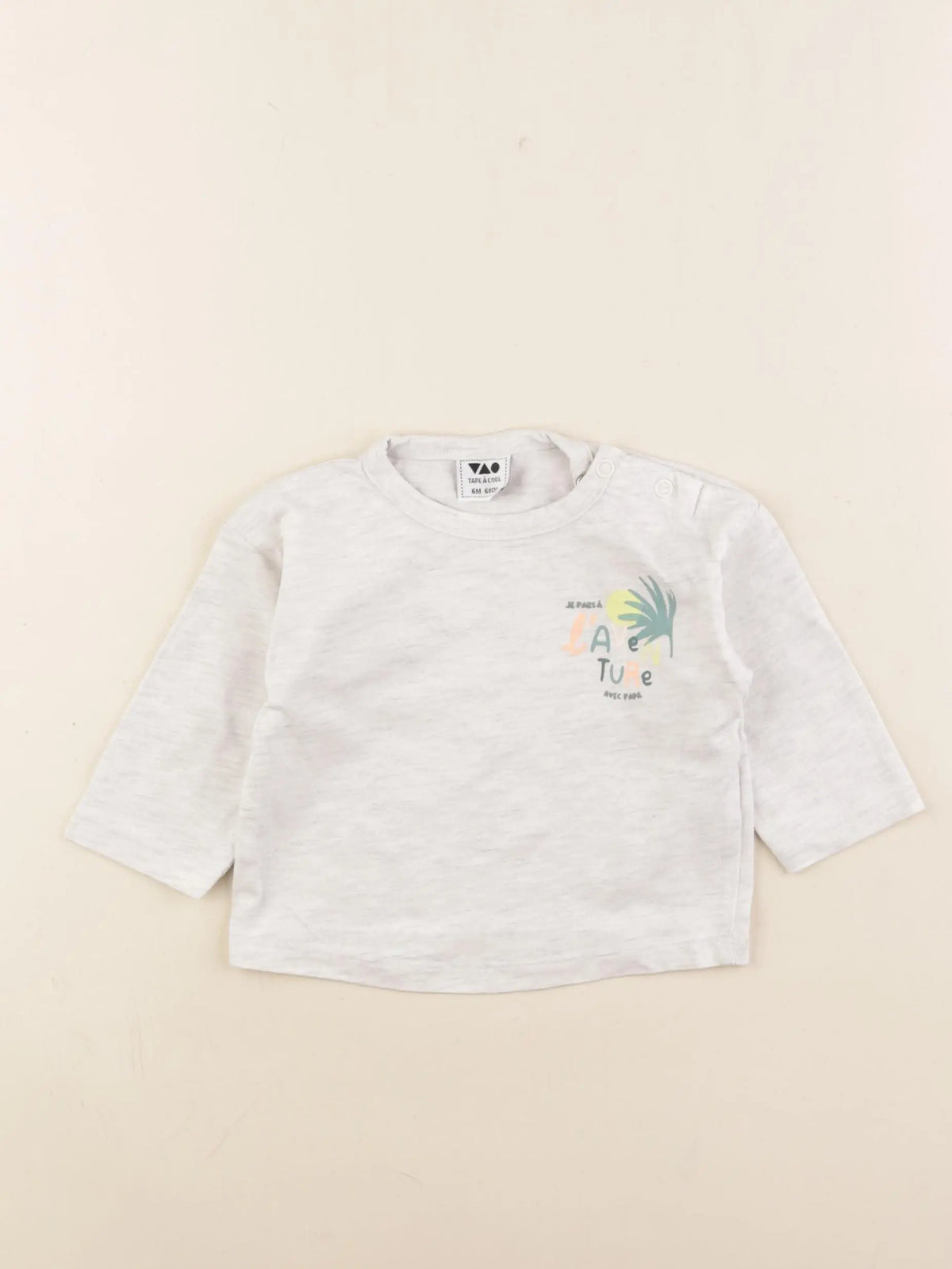 Tape à l'oeil - tee-shirt gris - 6 mois