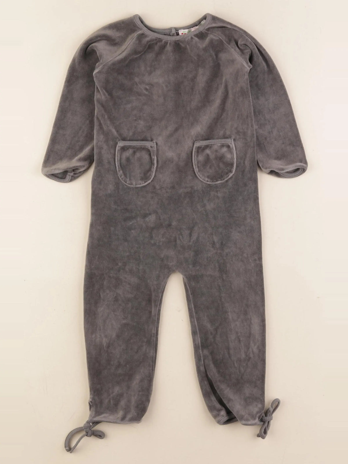 Bonpoint - pyjama velours gris - 12 mois