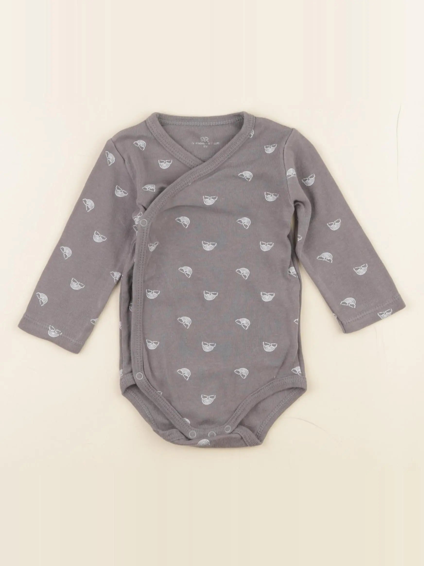 La Redoute - body gris - 6 mois