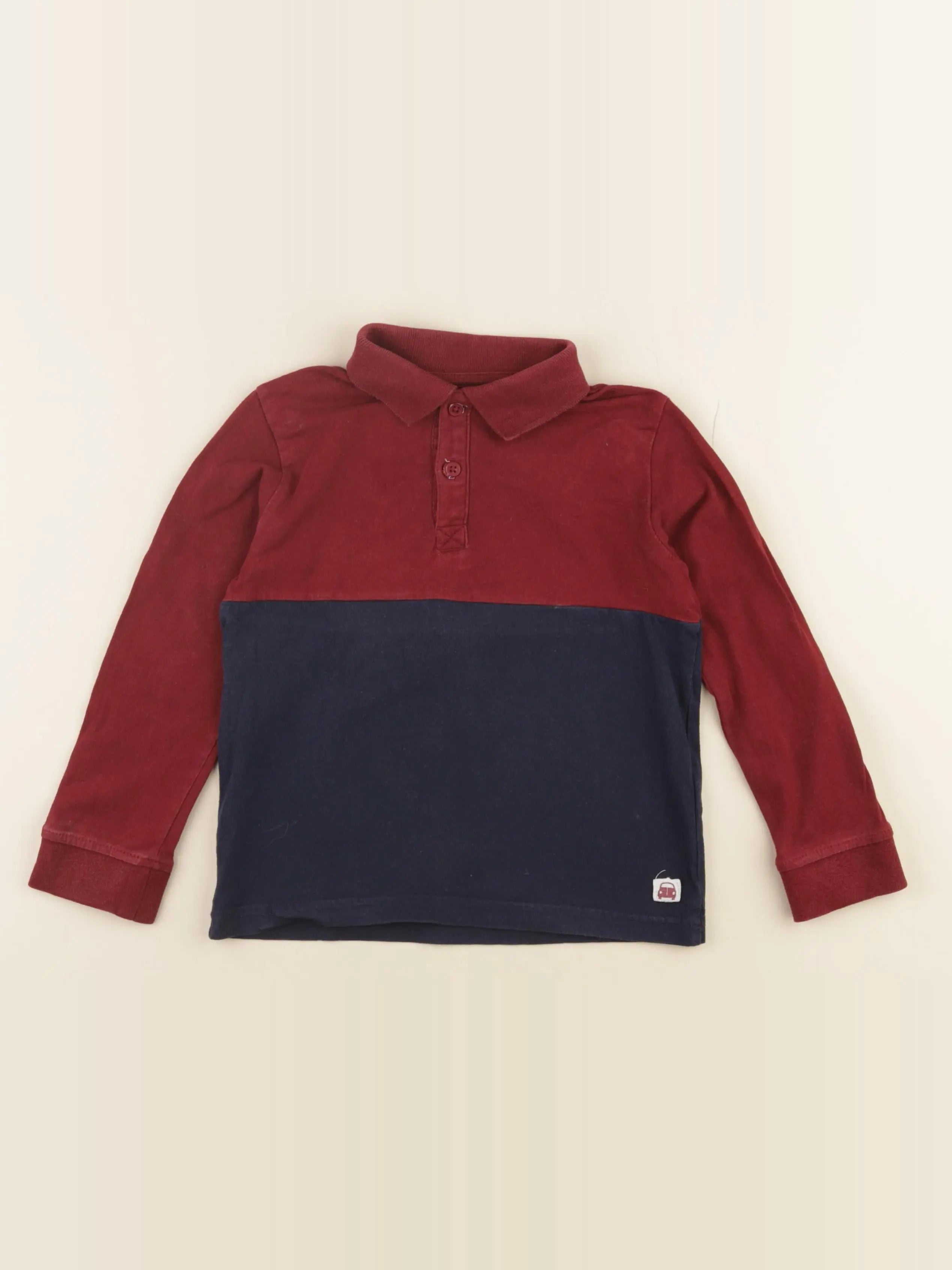 Okaidi - polo rouge, bleu - 5 ans