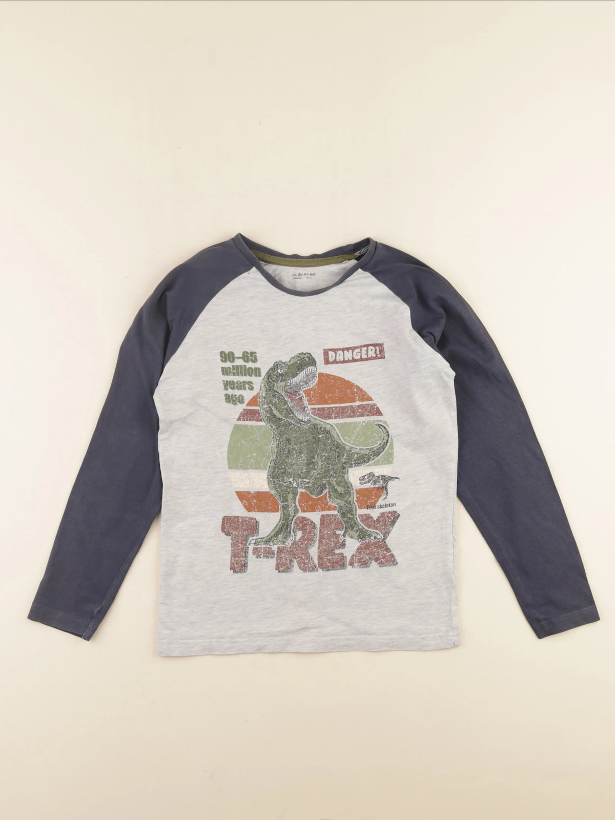 Vertbaudet - tee-shirt bleu, gris - 10 ans