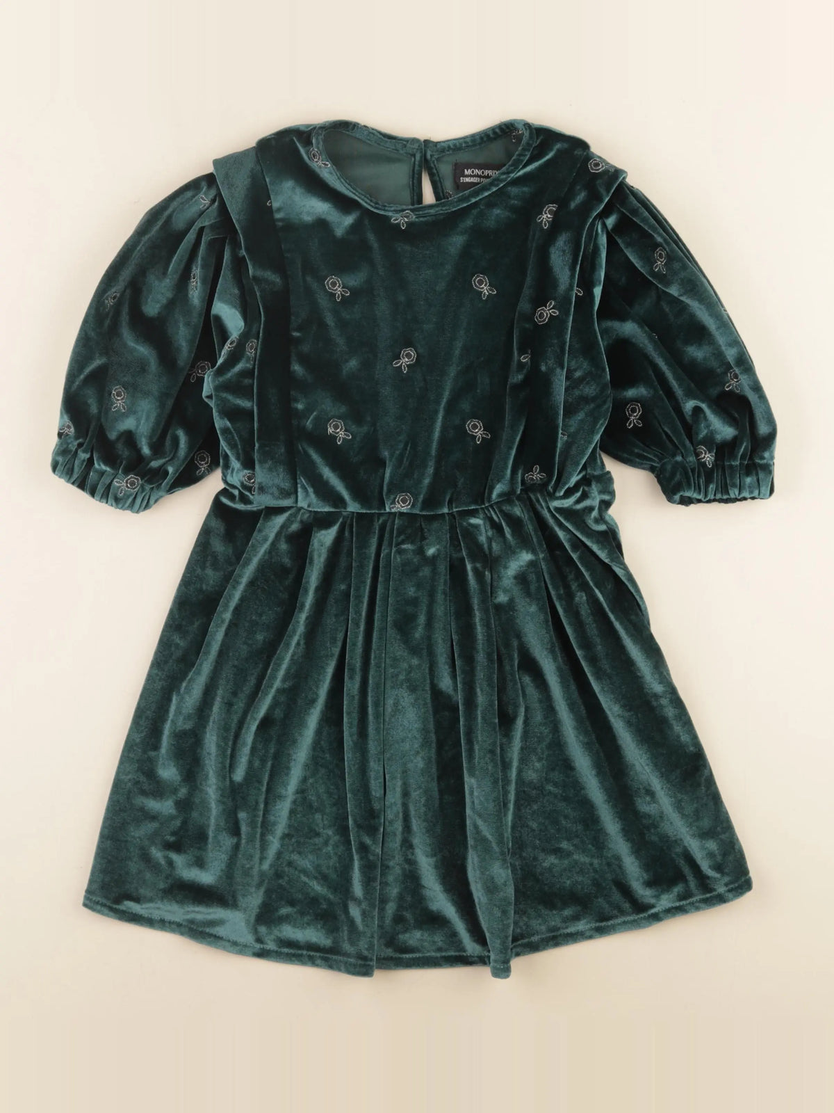 Monoprix - robe vert - 4 ans