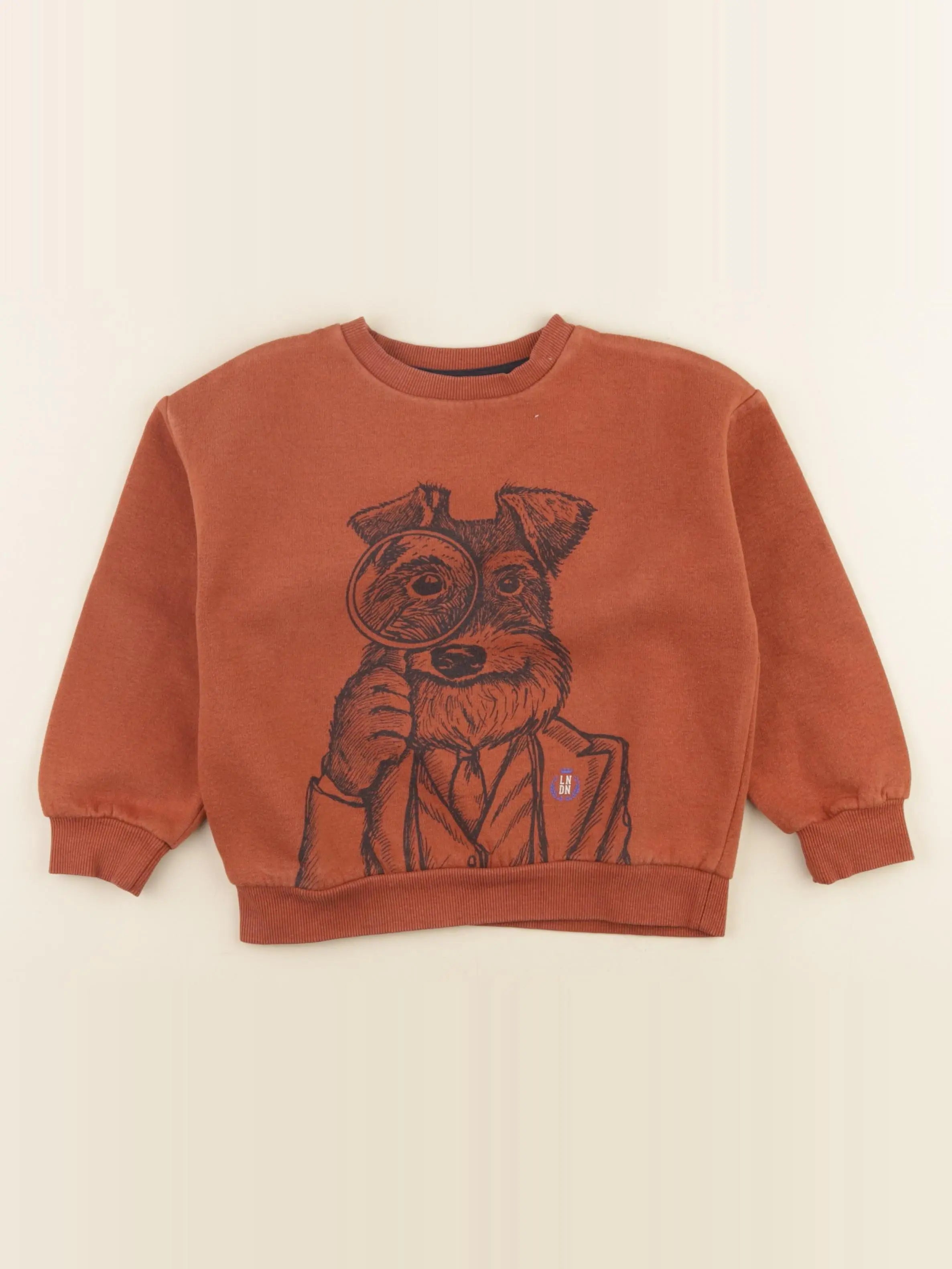 Vertbaudet - sweat marron - 4 ans