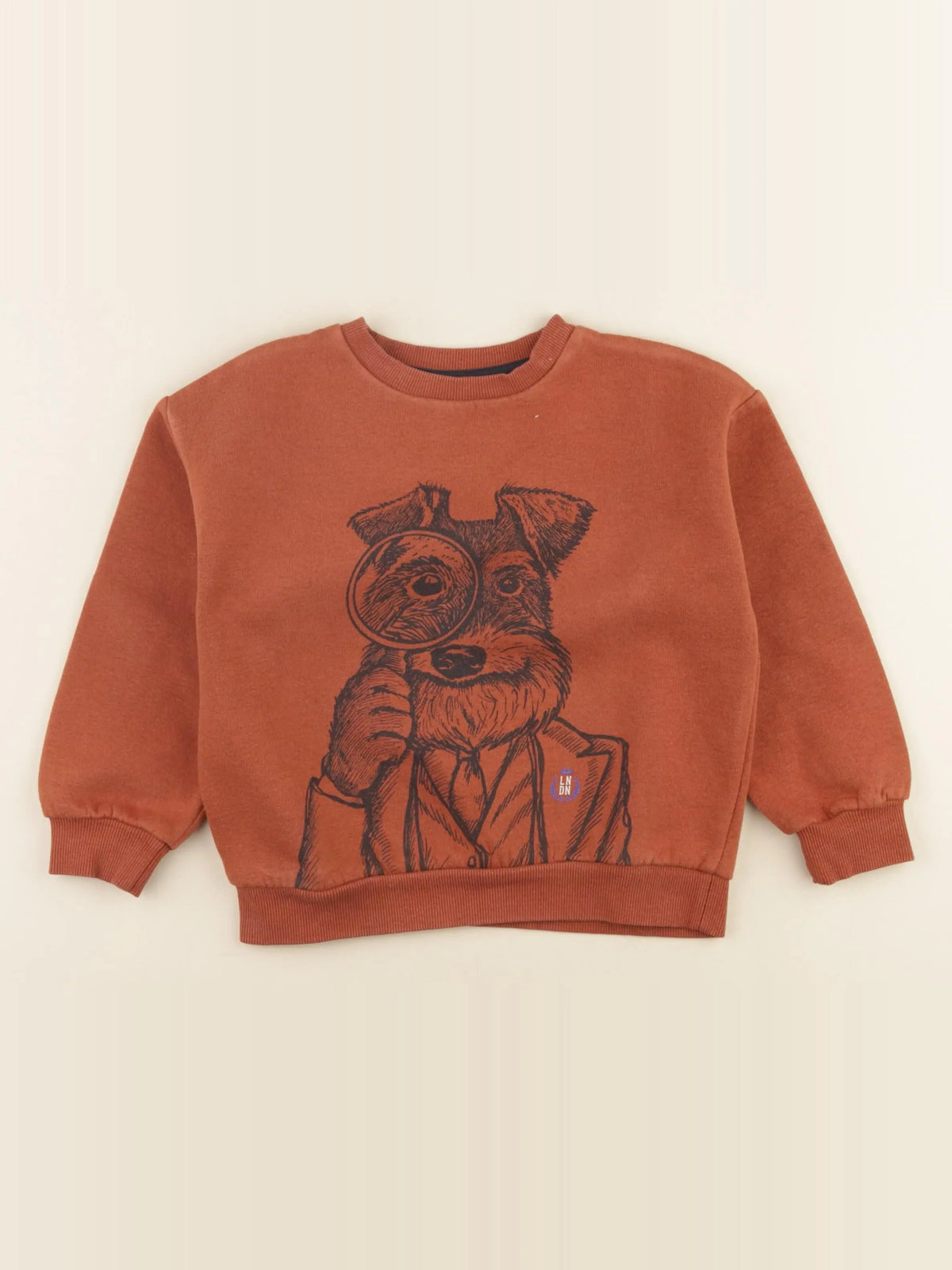 Vertbaudet - sweat marron - 4 ans