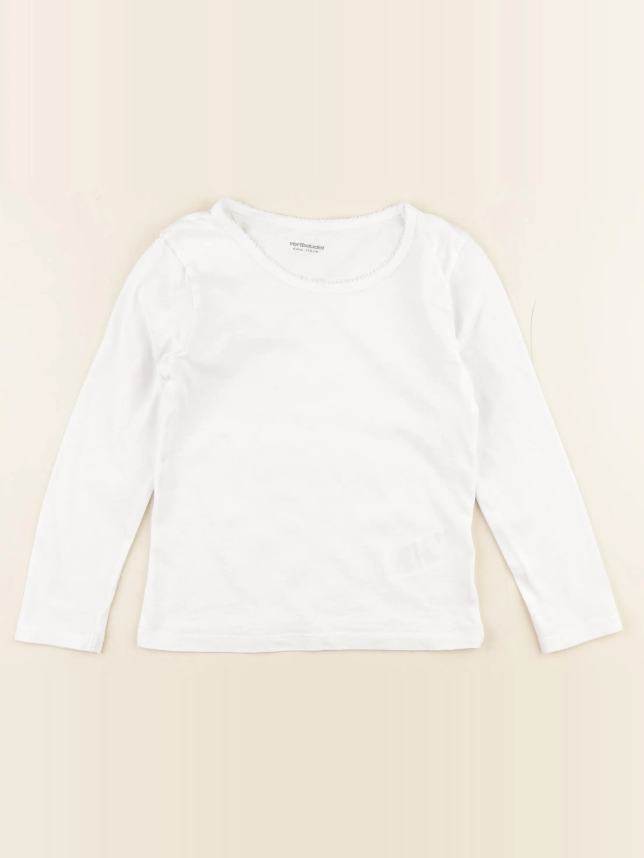 Vertbaudet - maillot de corps blanc - 6 ans