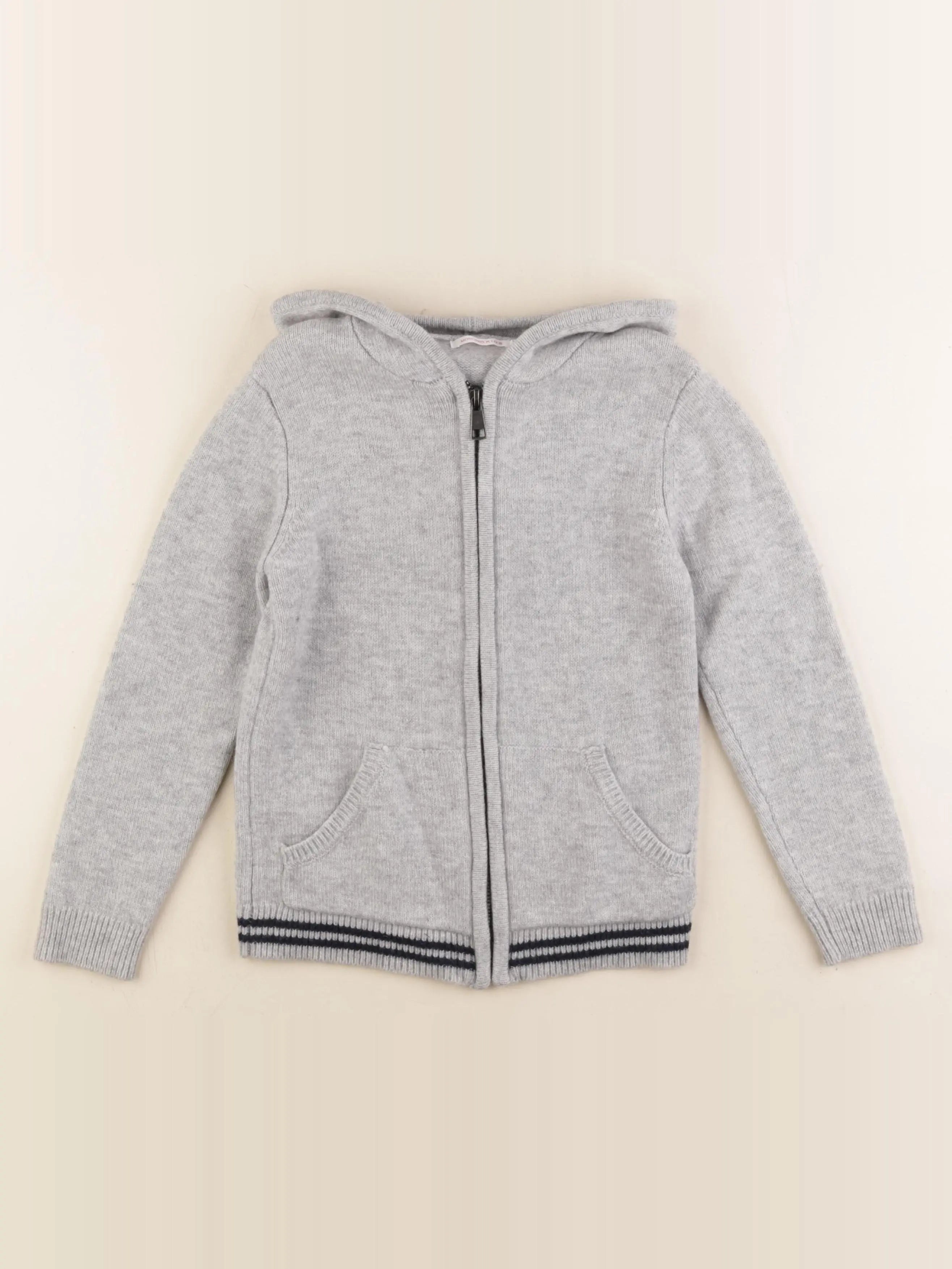 Monoprix - gilet gris - 8 ans