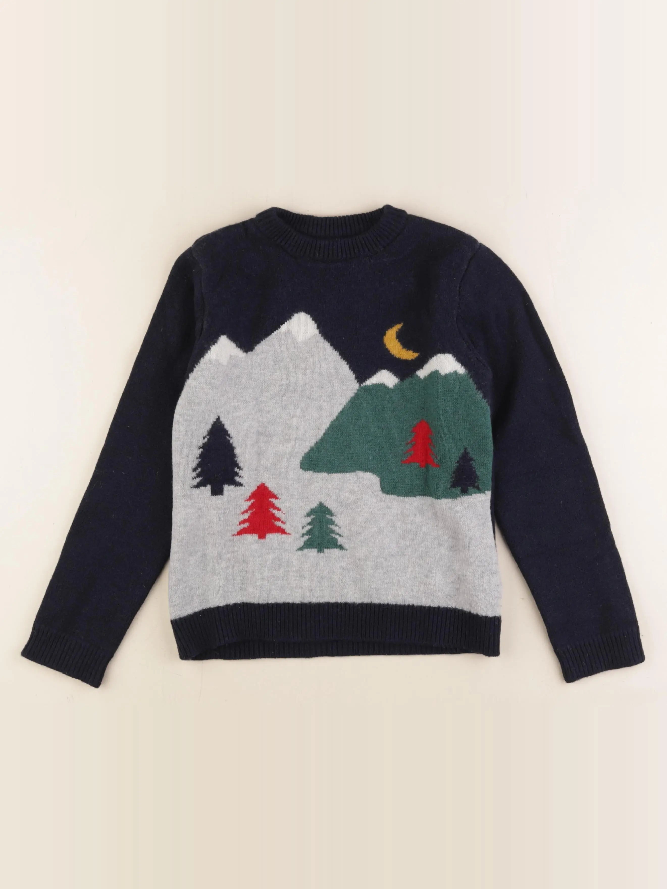 Monoprix - pull bleu - 8 ans