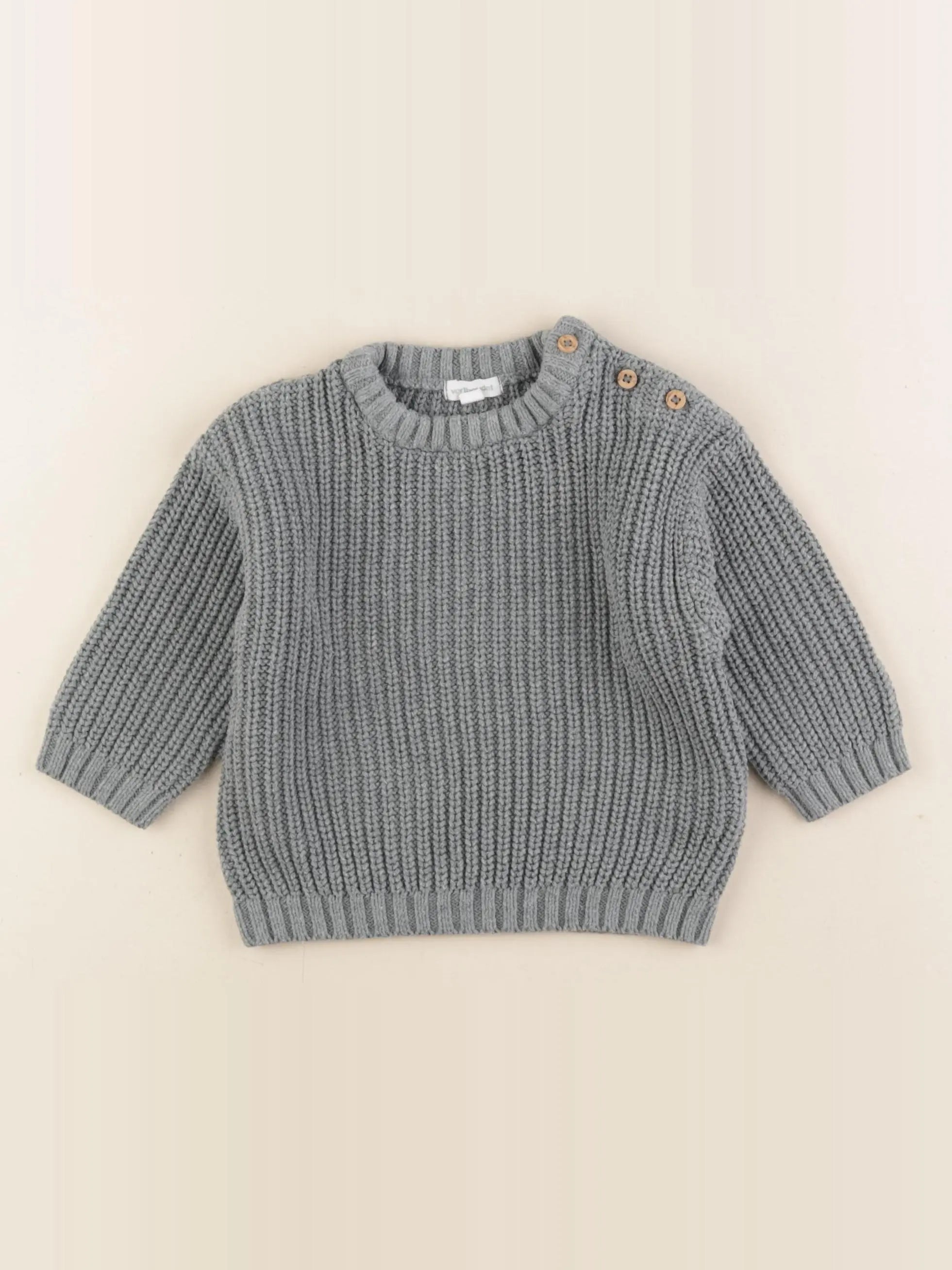 Vertbaudet - pull vert - 12 mois