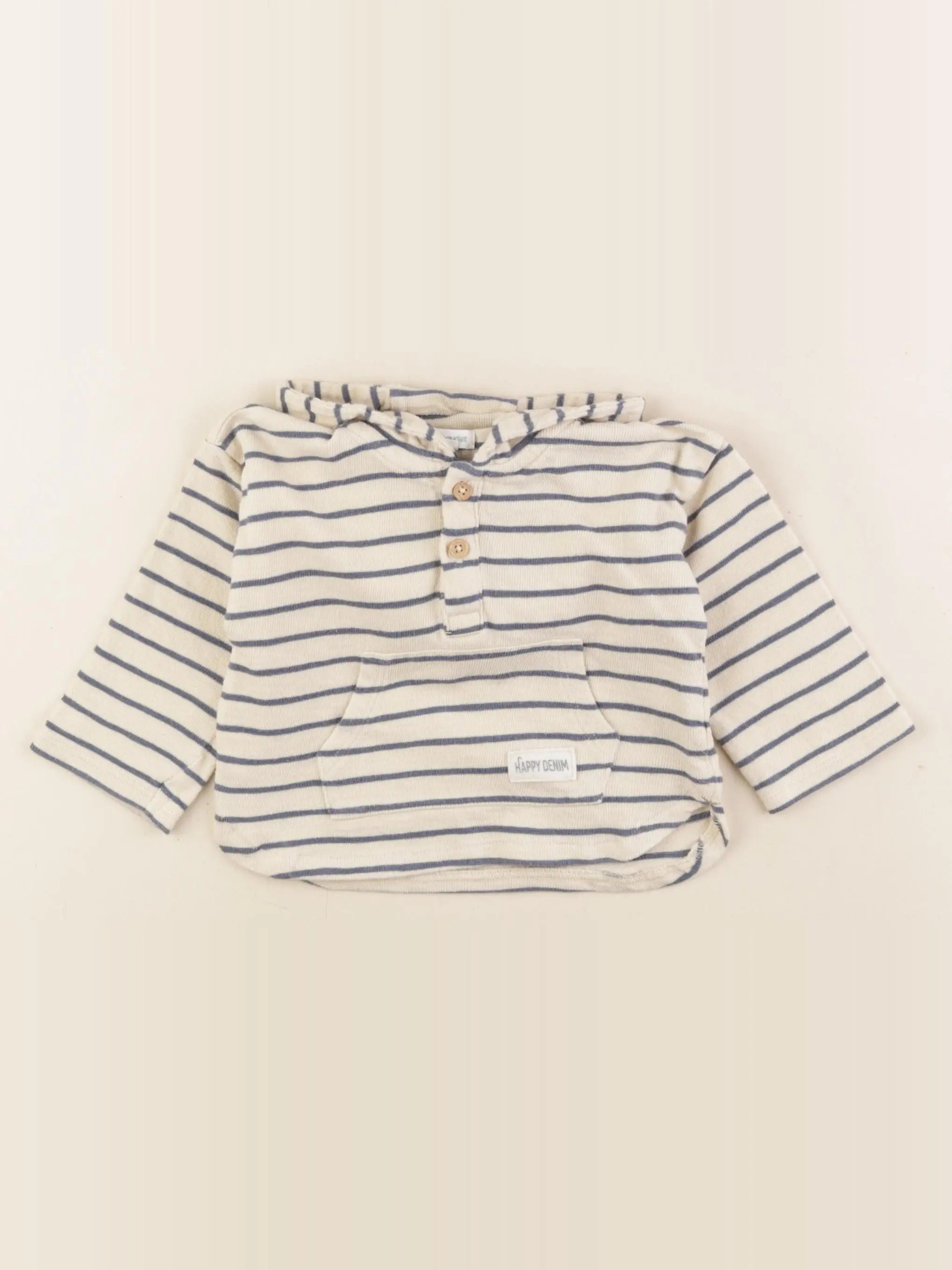 Vertbaudet - tee-shirt beige - 12 mois