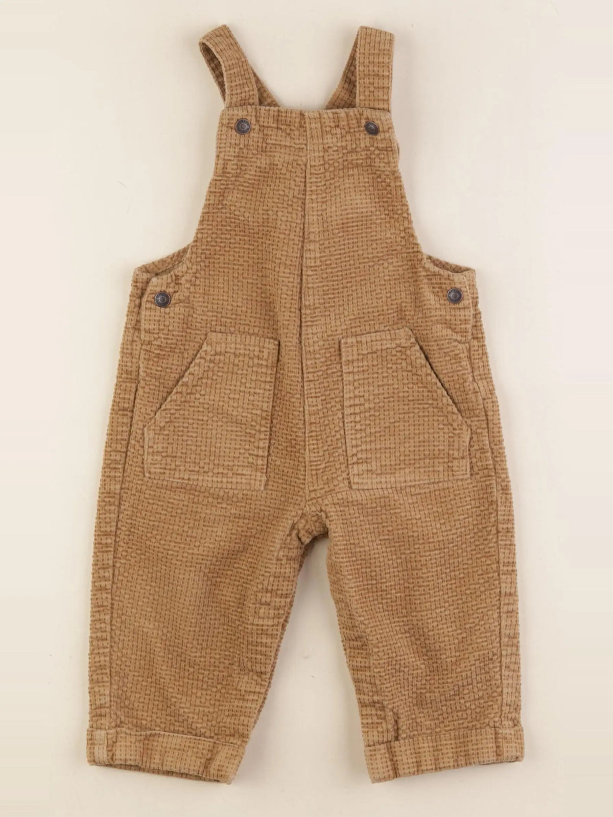Vertbaudet - salopette marron - 12 mois