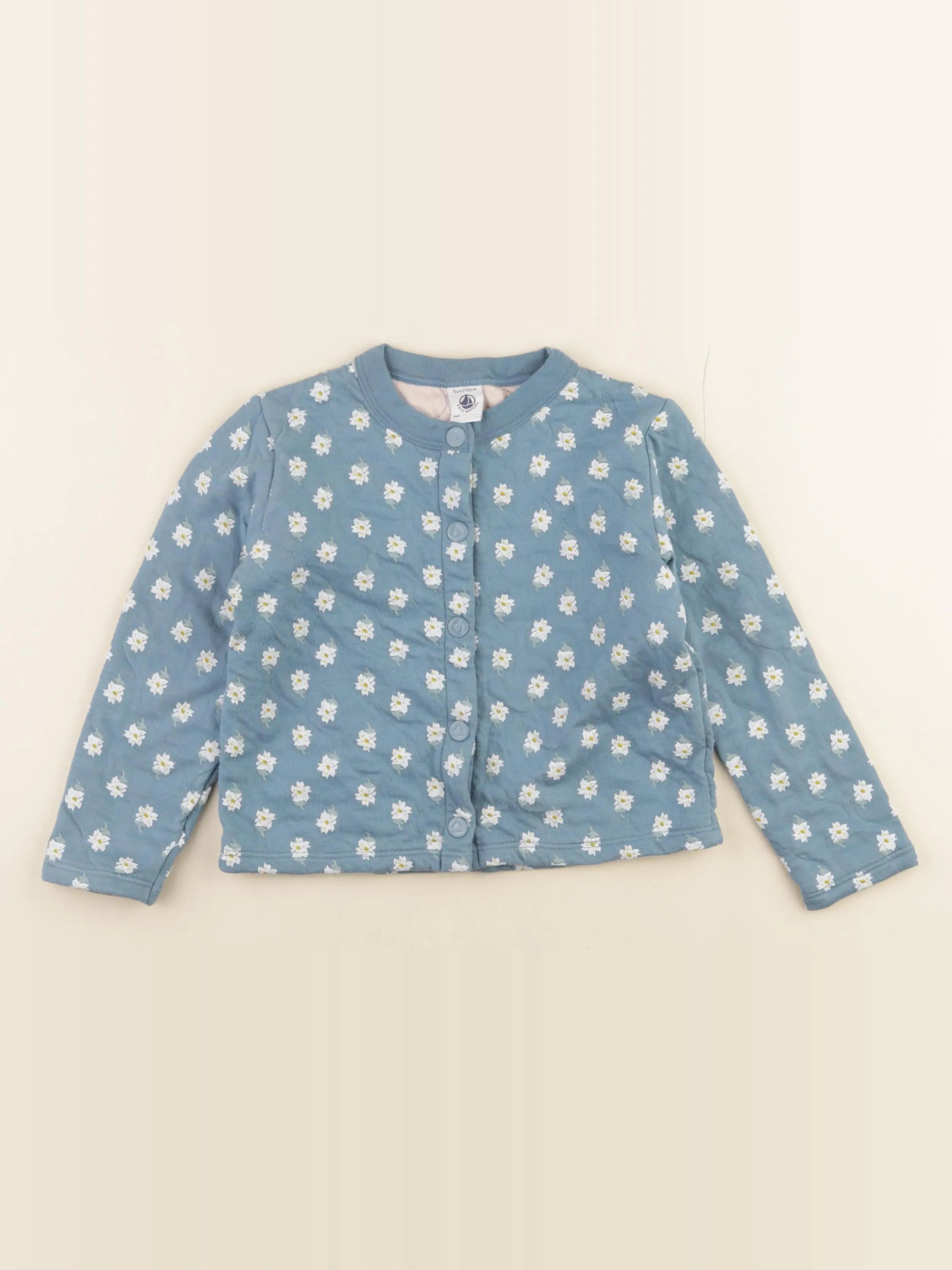 Petit Bateau - sweat bleu - 5 ans