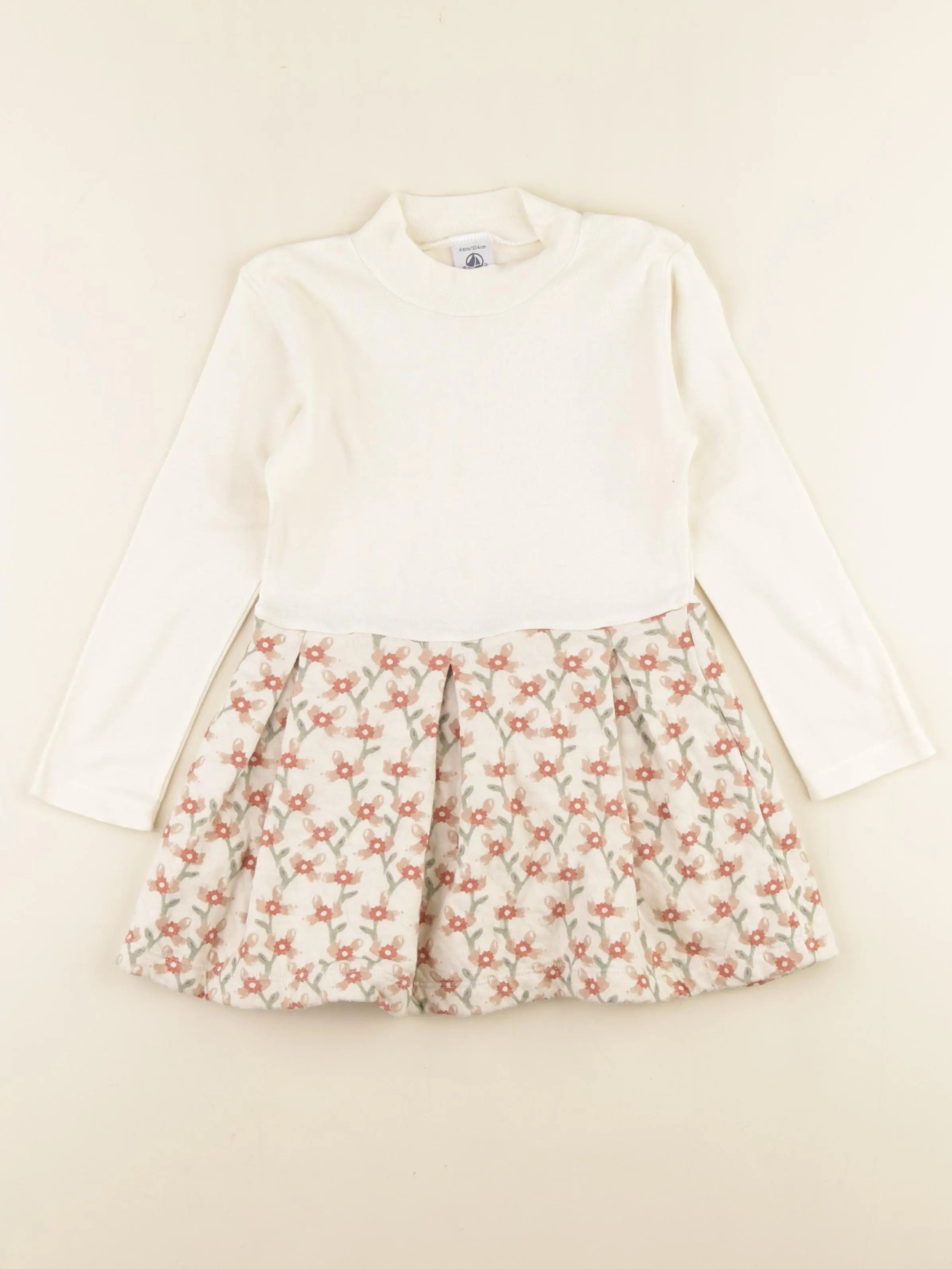 Petit Bateau - robe beige - 4 ans