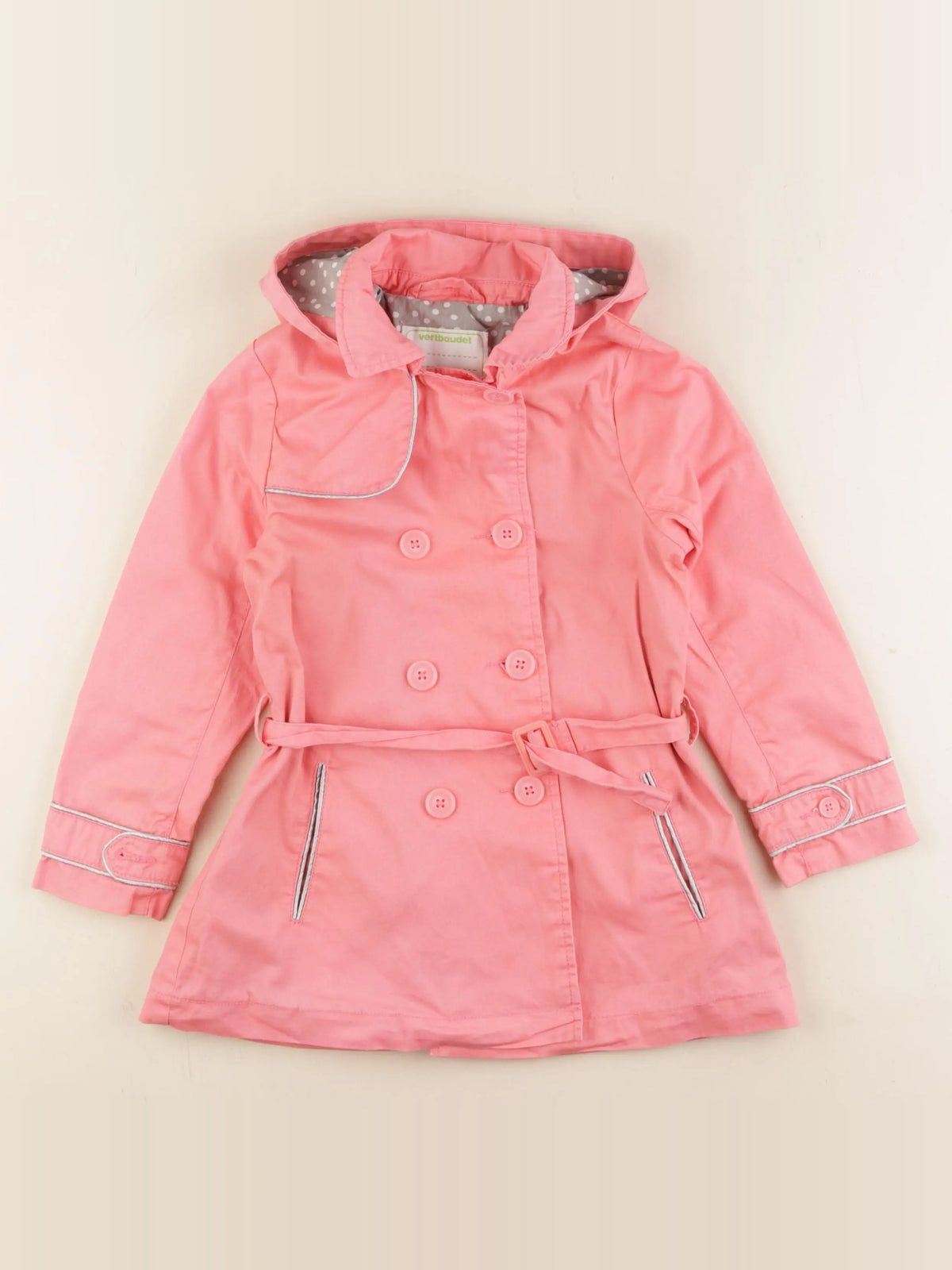 Vertbaudet - imperméable rose - 6 ans