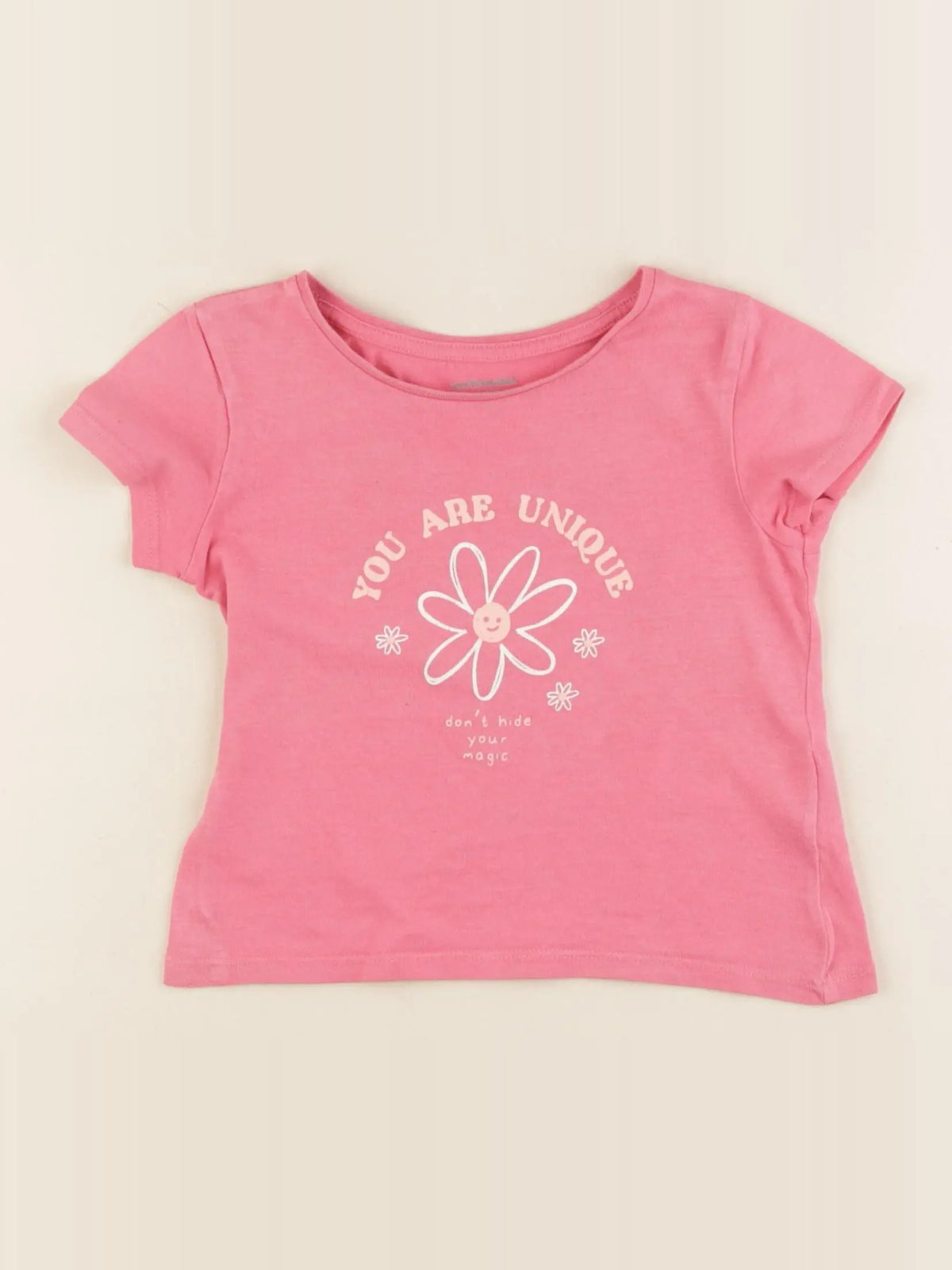 Vertbaudet - tee-shirt rose - 2 ans