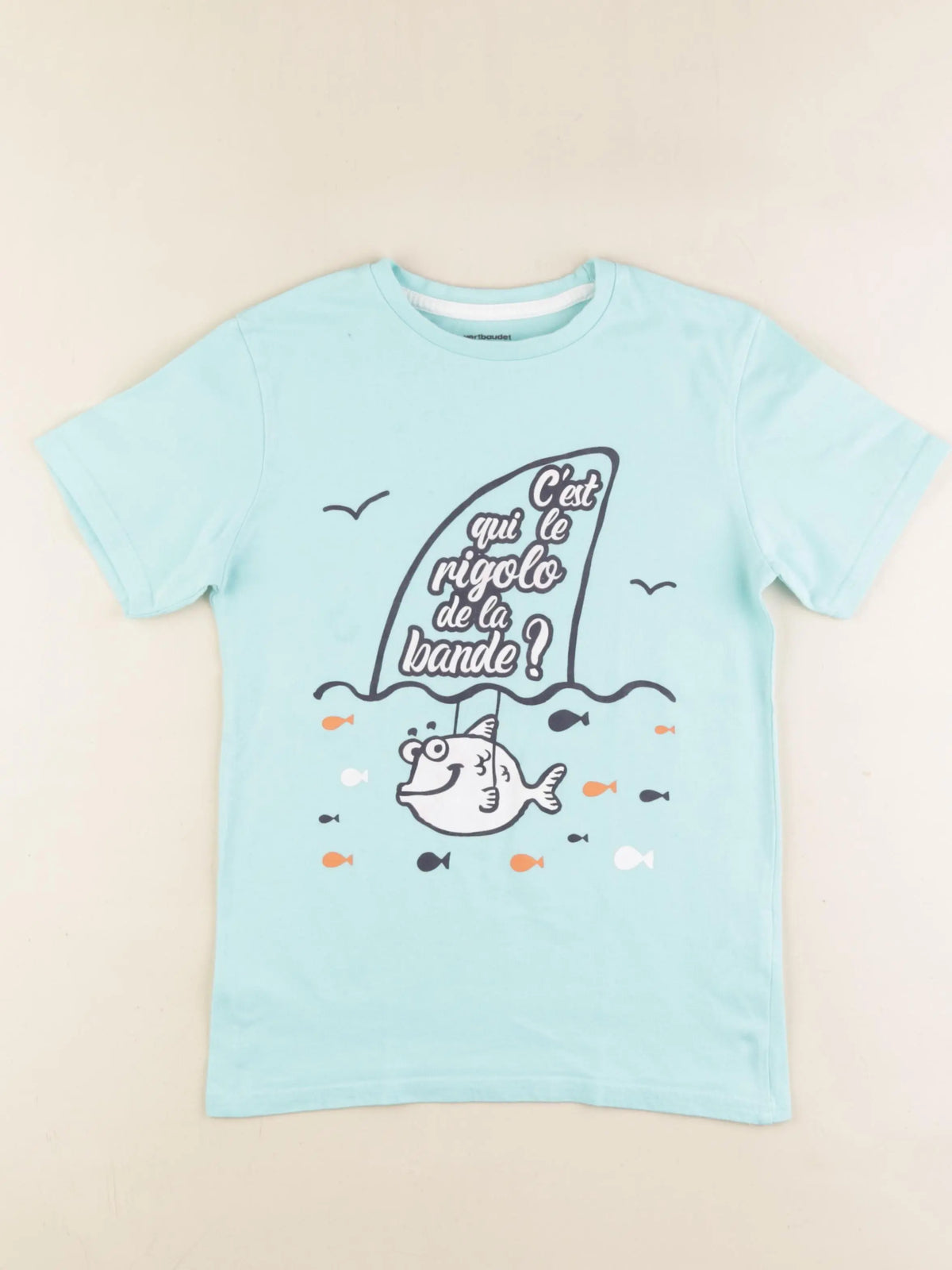 Vertbaudet - tee-shirt bleu - 10 ans