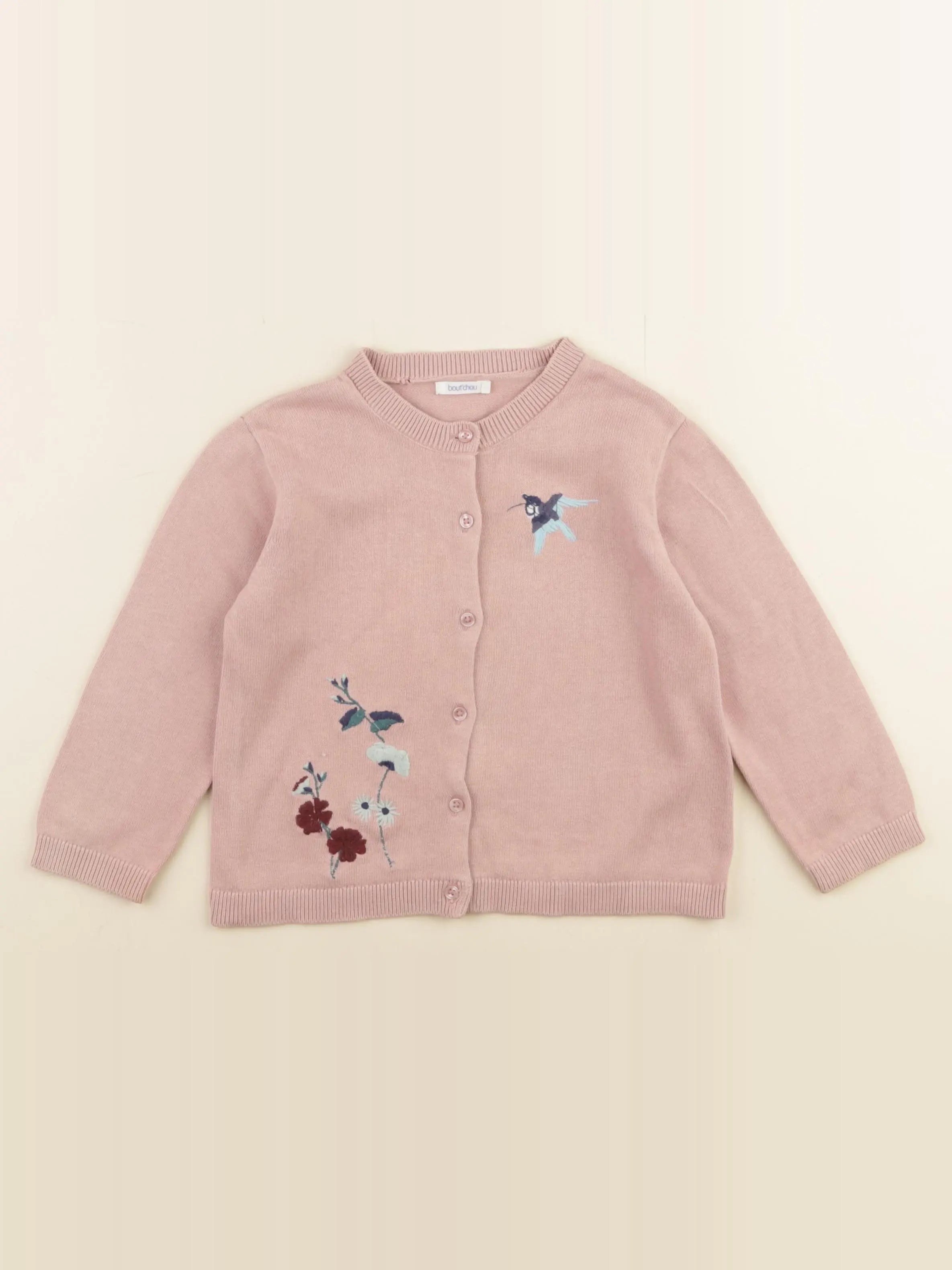 Boutchou - gilet rose - 36 mois