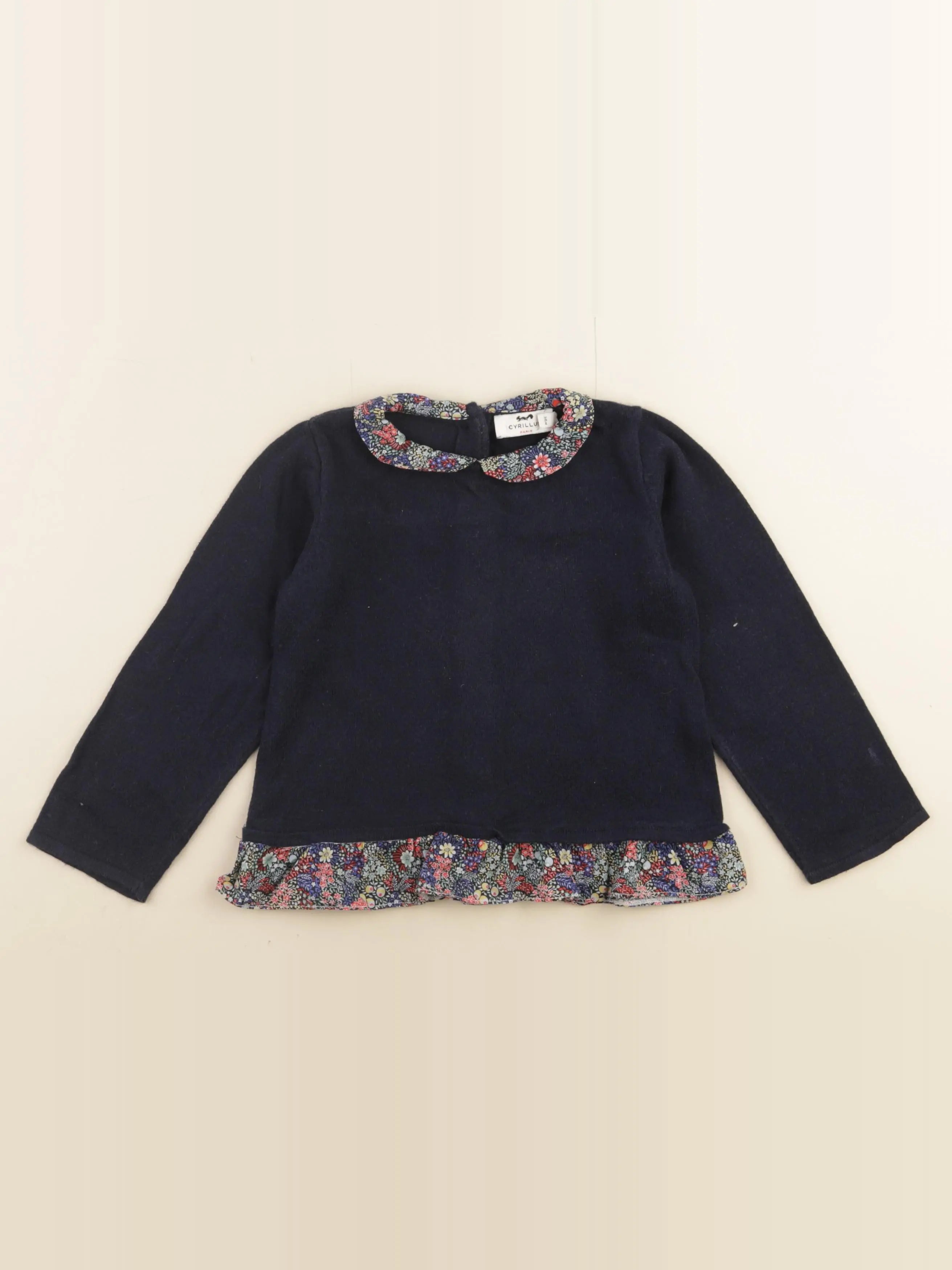 Cyrillus - pull bleu - 36 mois