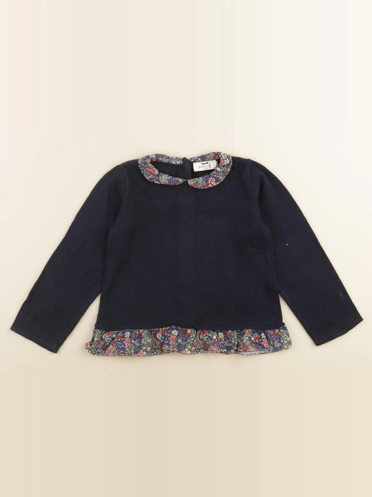 Cyrillus - pull bleu - 36 mois