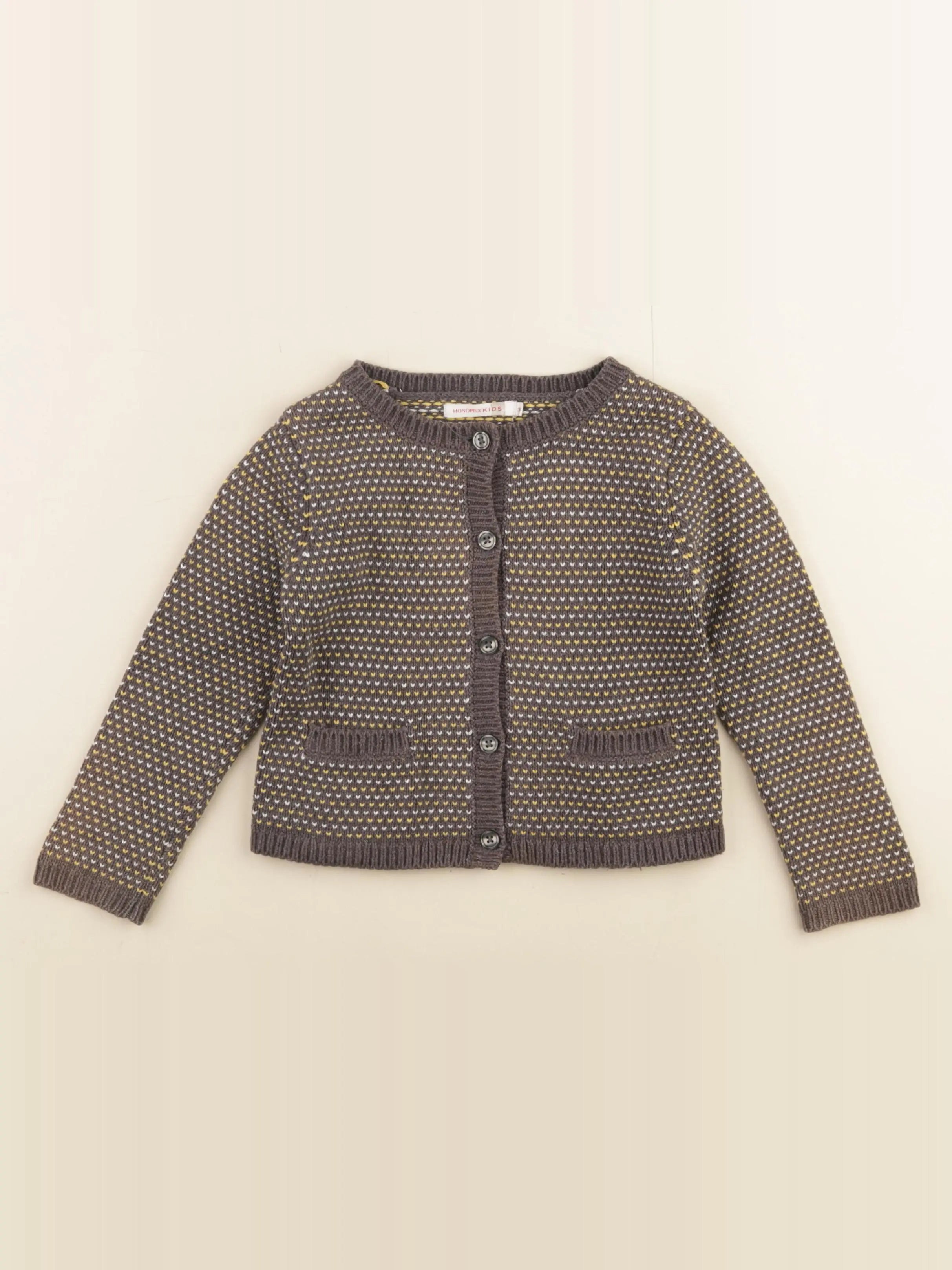 Monoprix - gilet multicolore - 3 ans