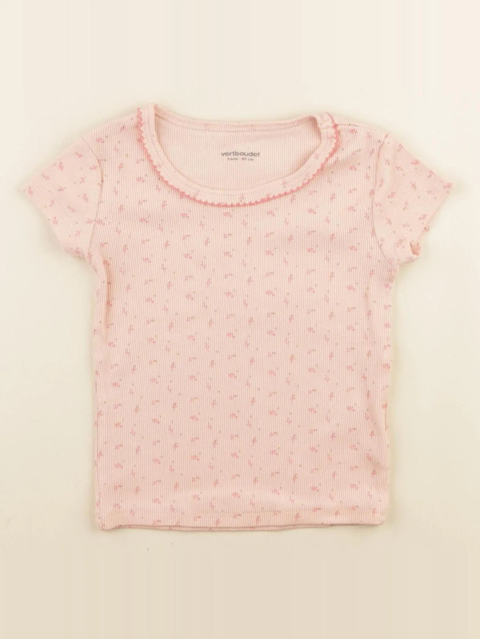 Vertbaudet - maillot de corps rose - 3 ans