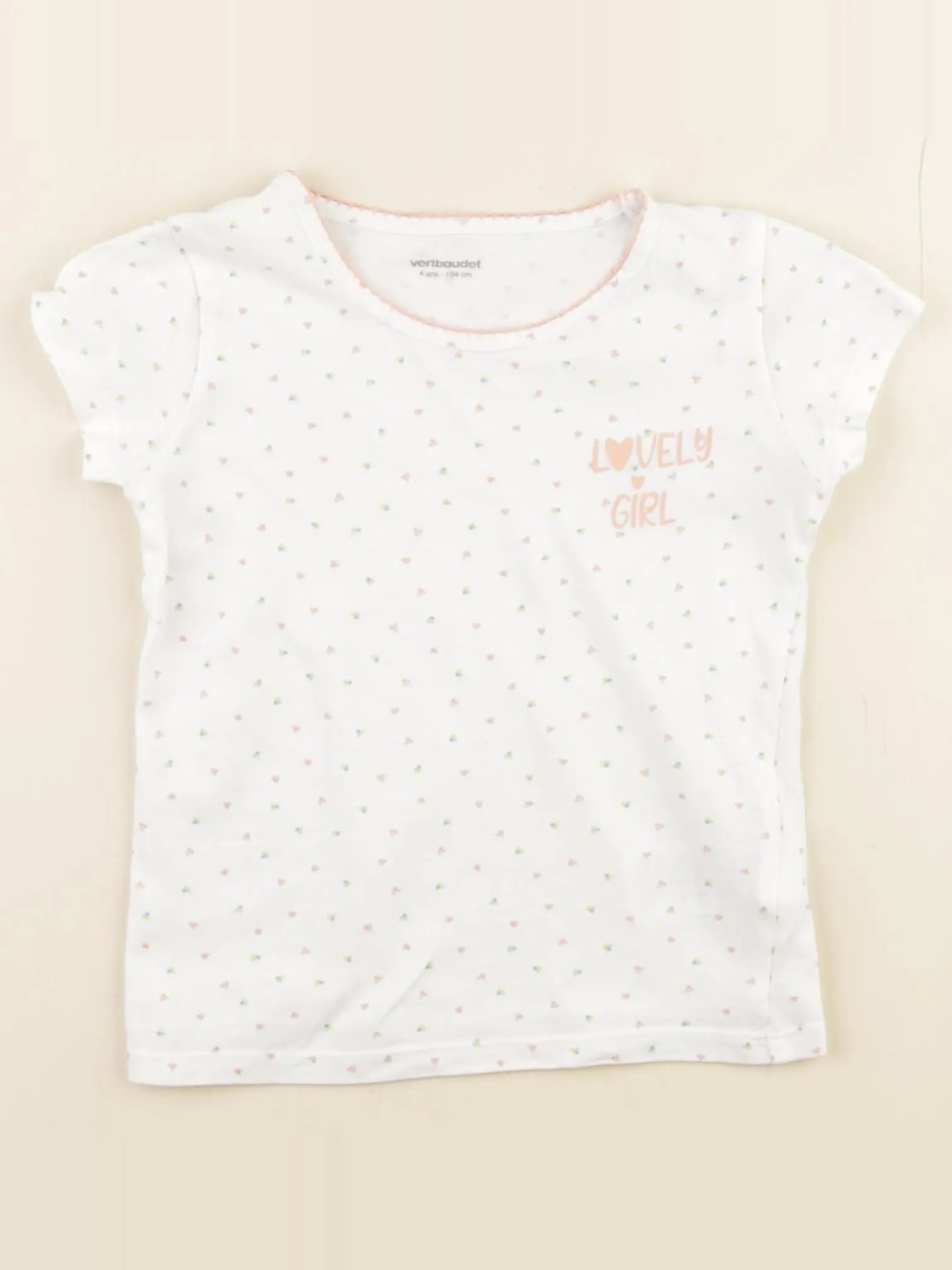 Vertbaudet - maillot de corps rose - 4 ans