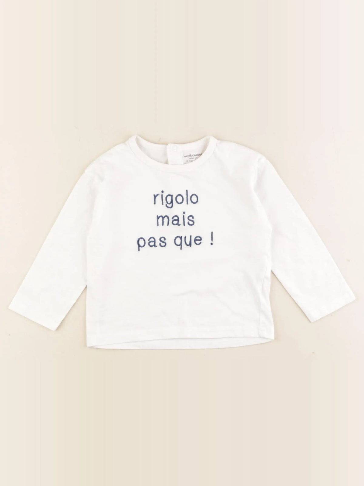Vertbaudet - tee-shirt blanc - 18 mois