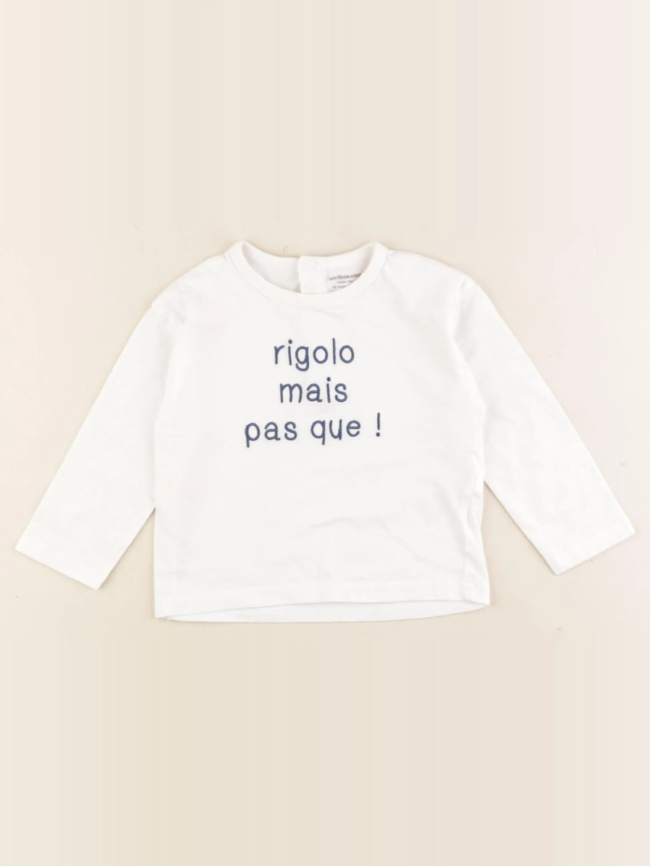Vertbaudet - tee-shirt blanc - 18 mois