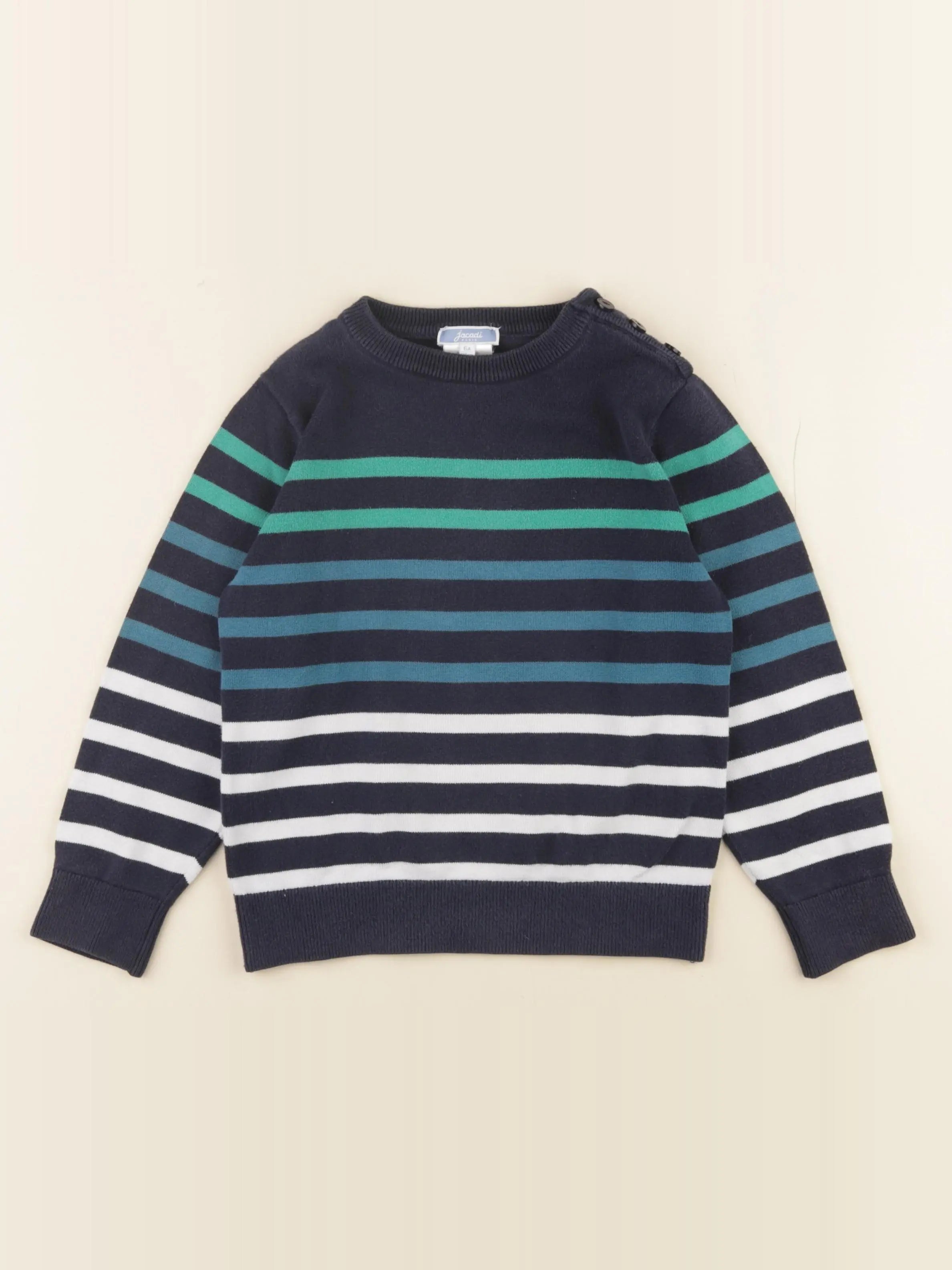 Jacadi - pull bleu - 6 ans