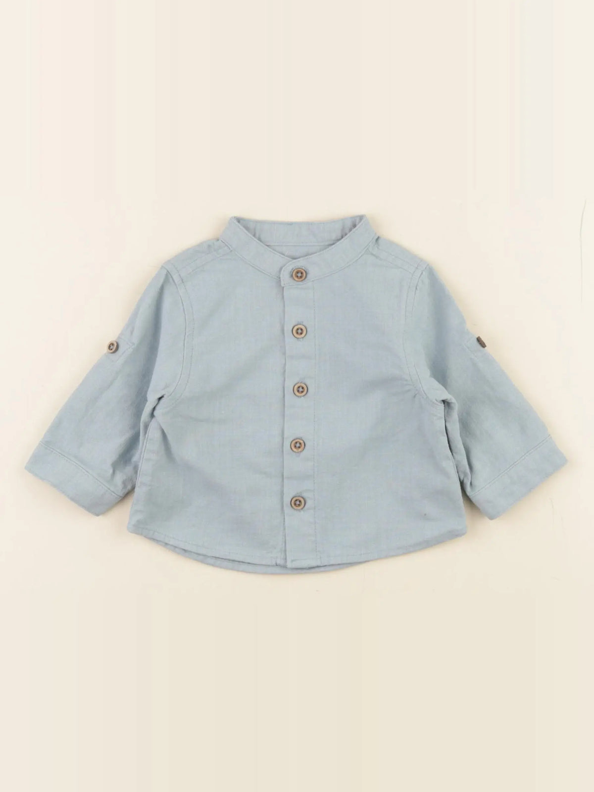 Vertbaudet - chemise bleu - 3 mois