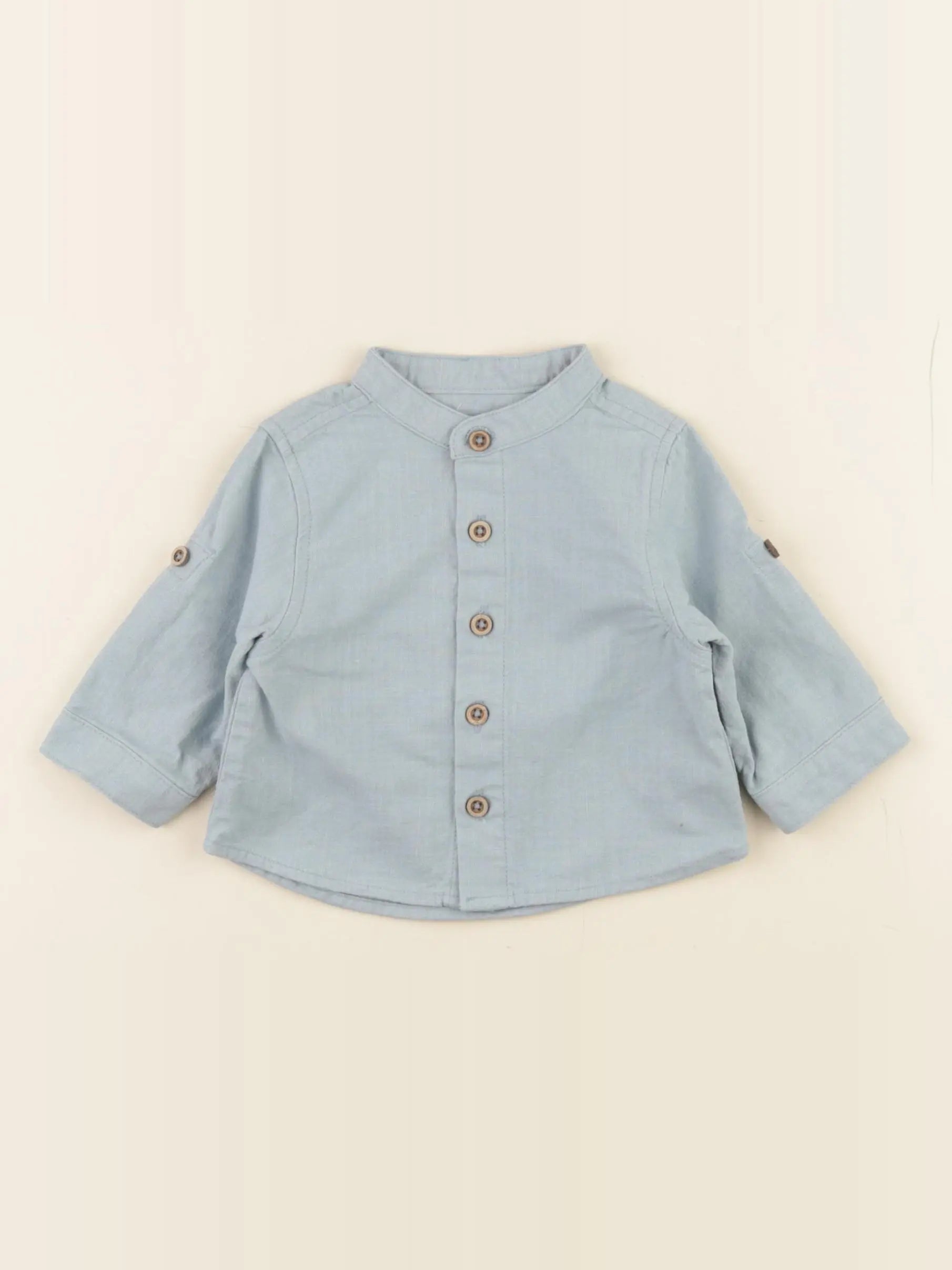 Vertbaudet - chemise bleu - 3 mois