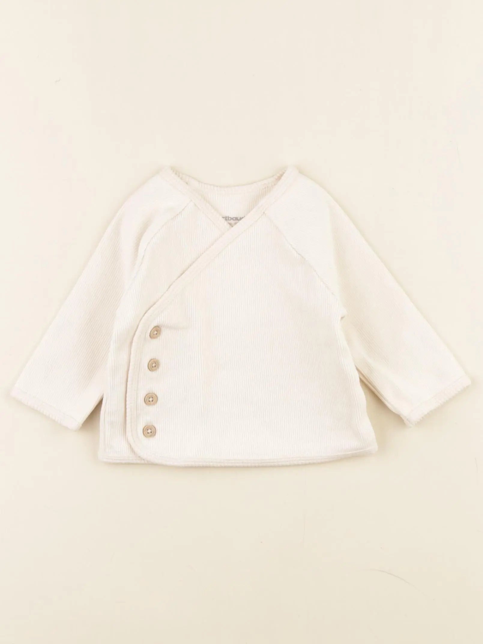 Vertbaudet - gilet beige - 3 mois